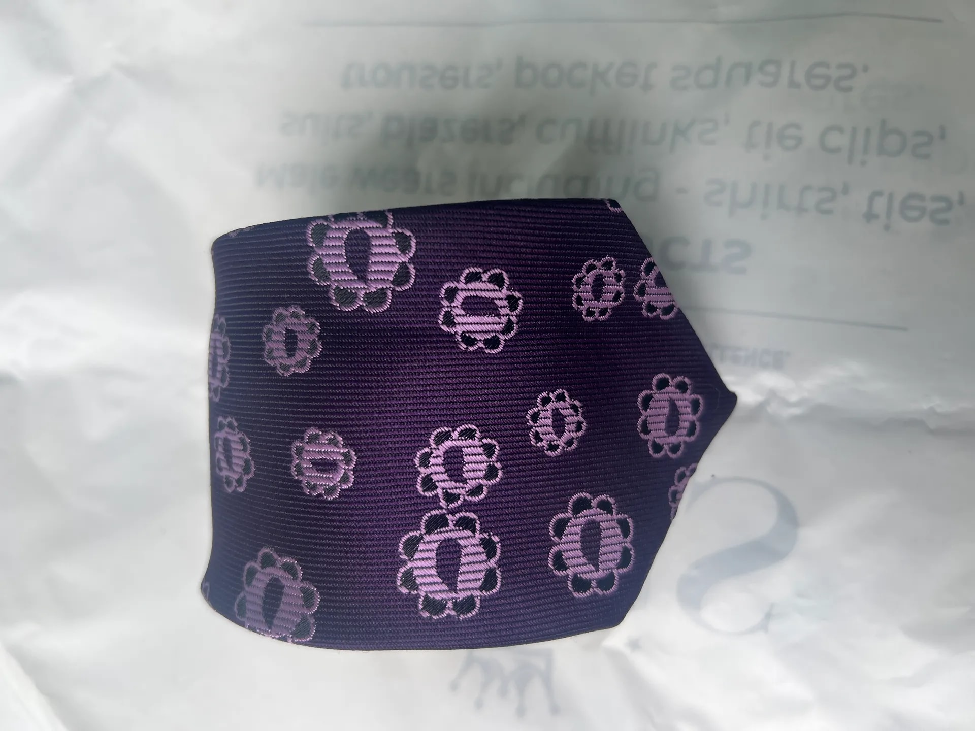 Purple Floral Tie - Image 1