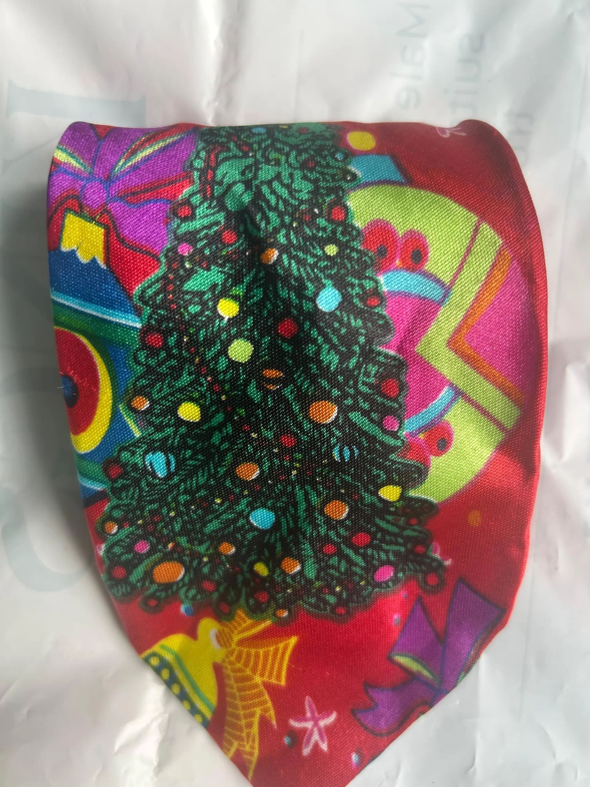 Colorful Christmas Tree Gift Tie