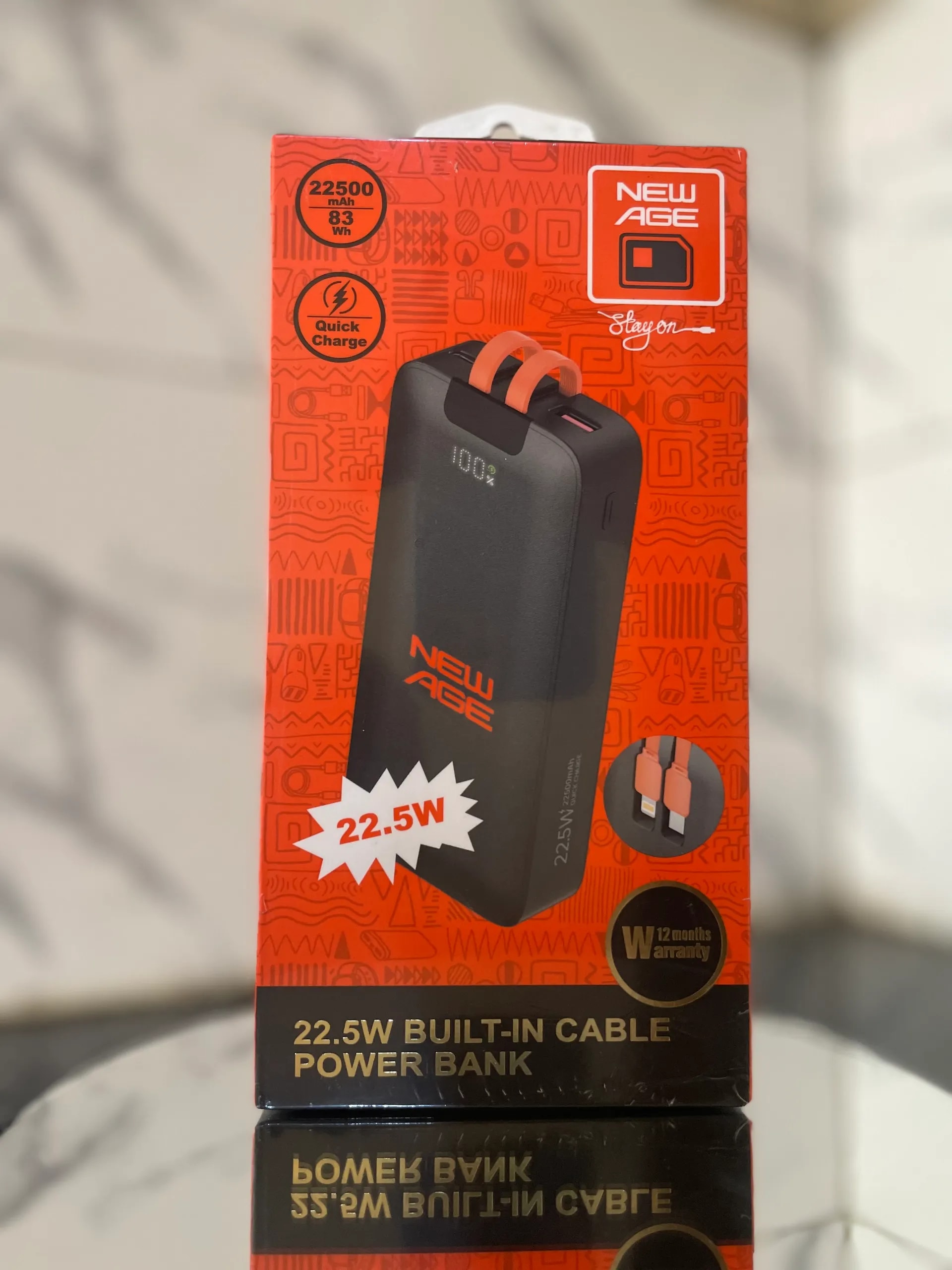 New age 22500mAh, 22.5W fast charging 