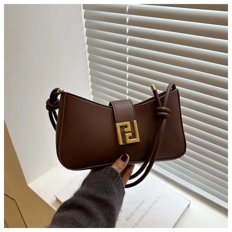 Trendy Mini  Brown Shoulder Bag - Image 1