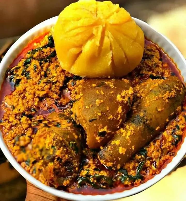 Eba and Egusi soup  - Image 1