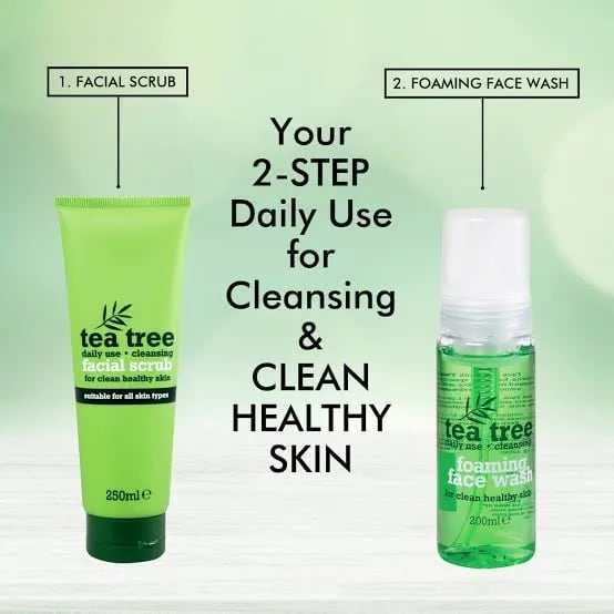 facial scrub and cleanser