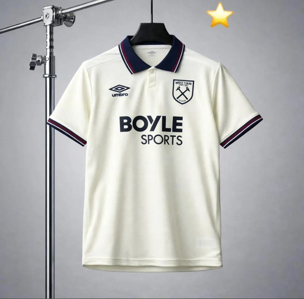 West Ham United Collar Jersey - Image 1