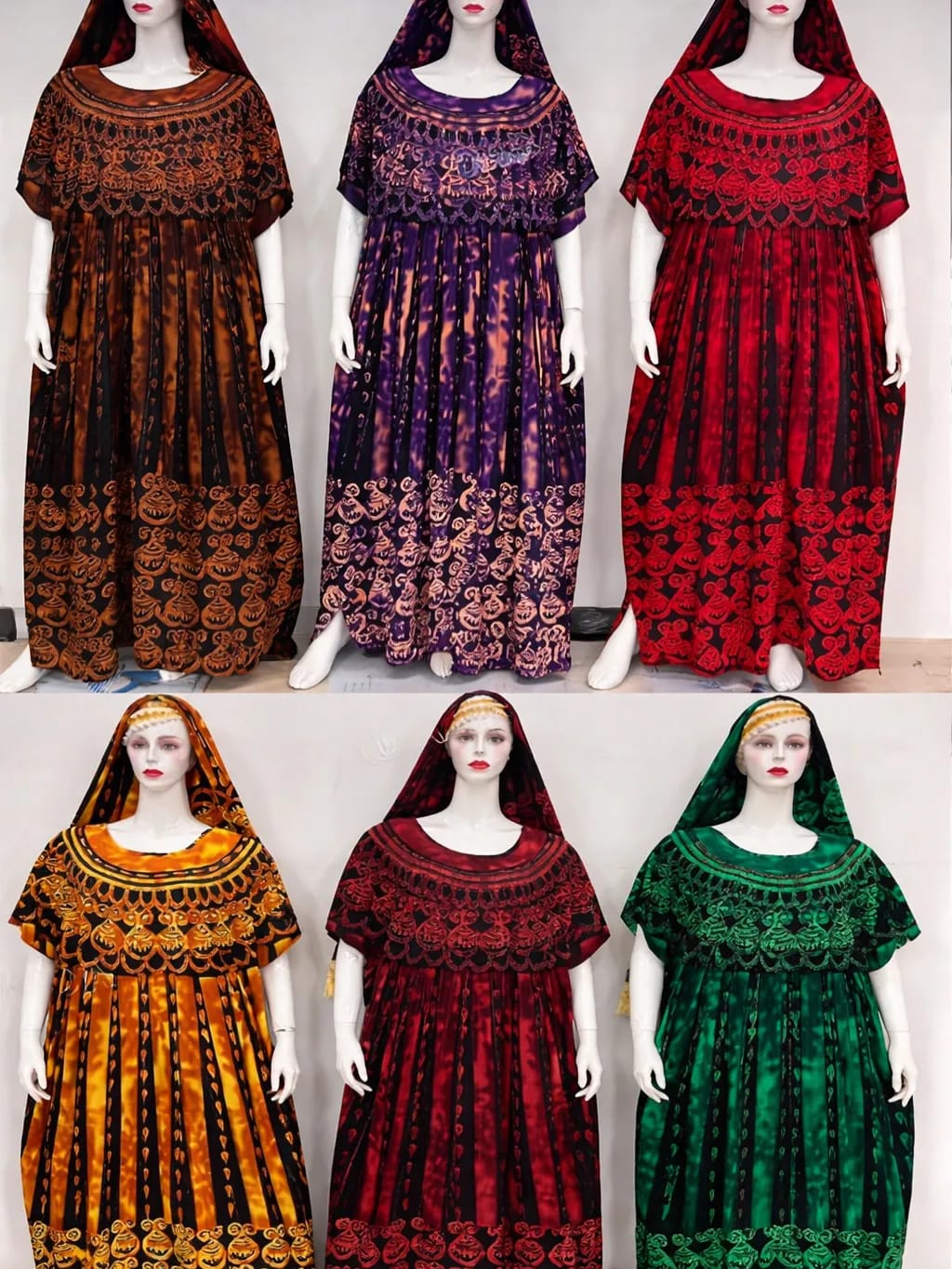 Stoned Abaya with scarf - Image 1