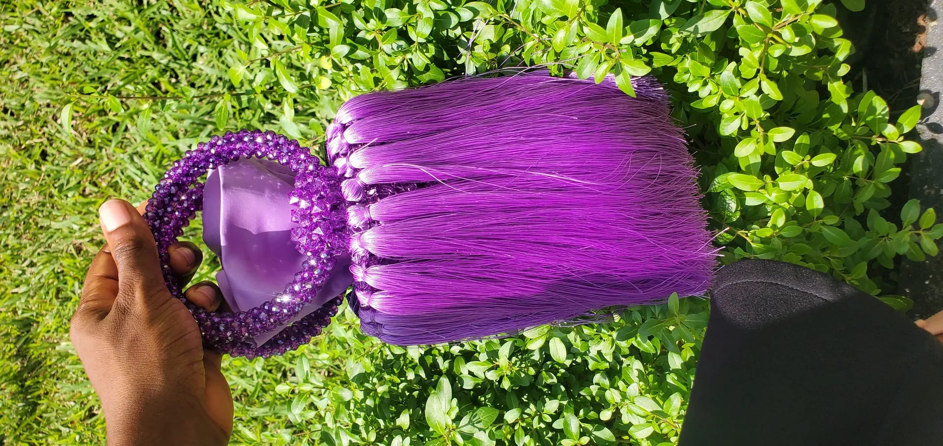 Custom made tassel beaded bag