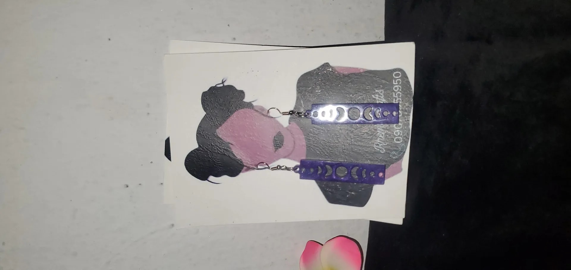 Purple Resin earrings 