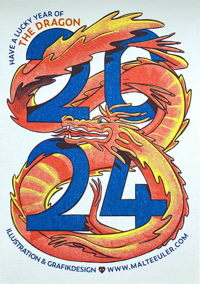 2024 Year of the Dragon Card