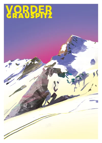 Seven Summits Arbitration End of year card Illustration 2024 - Vordere Grauspitz