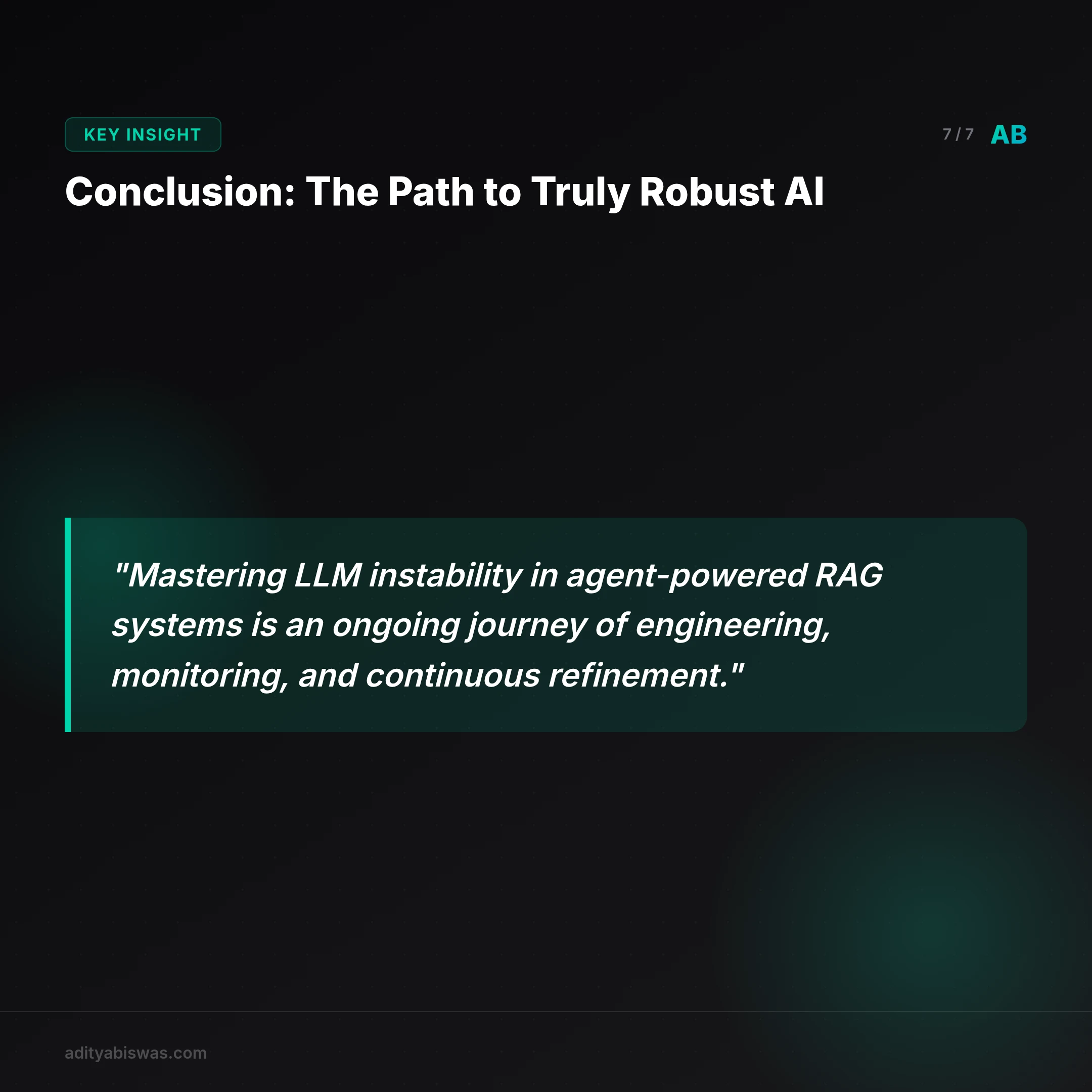 ## Conclusion: The Path to Truly Robust AI