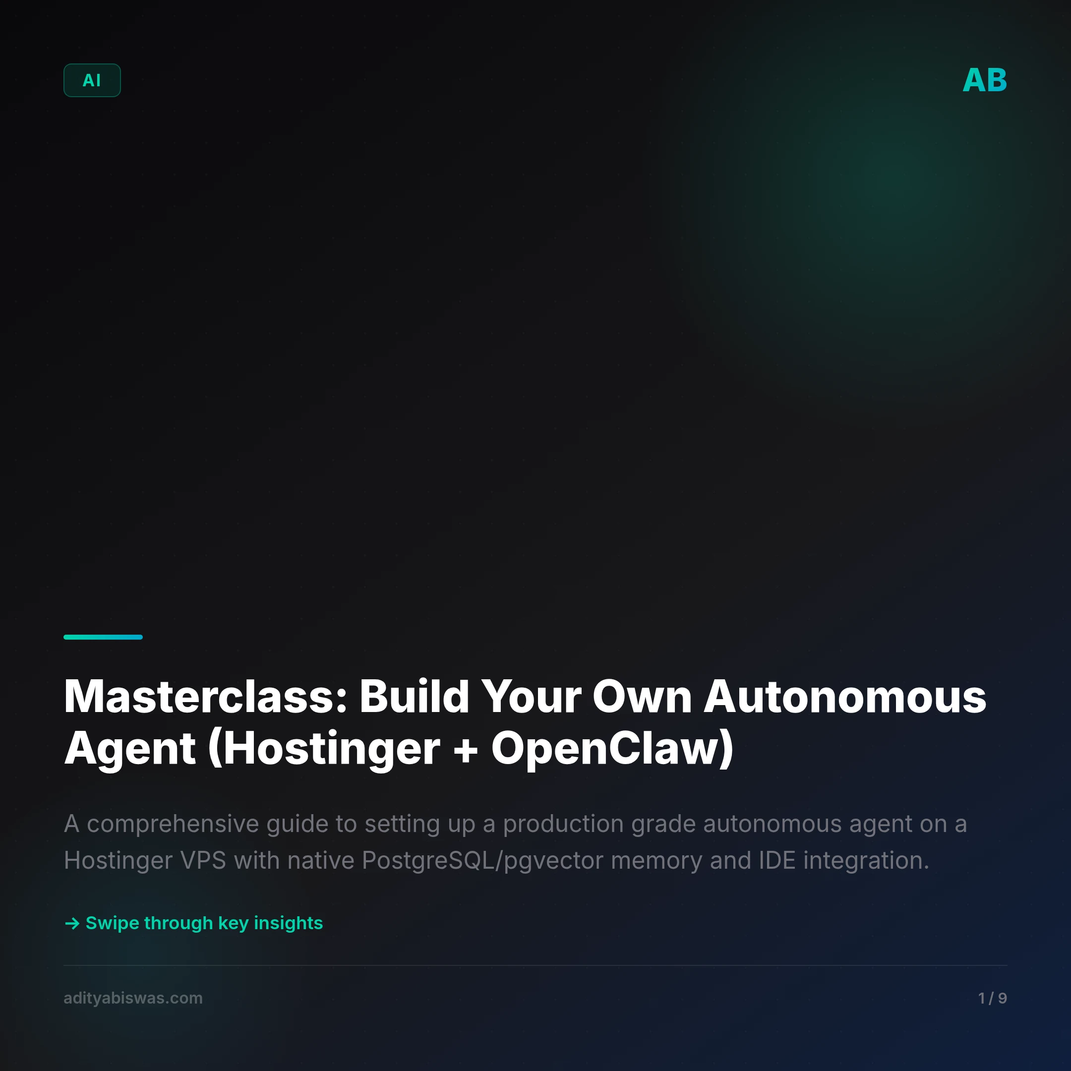 Masterclass: Build Your Own Autonomous Agent (Hostinger + OpenClaw)