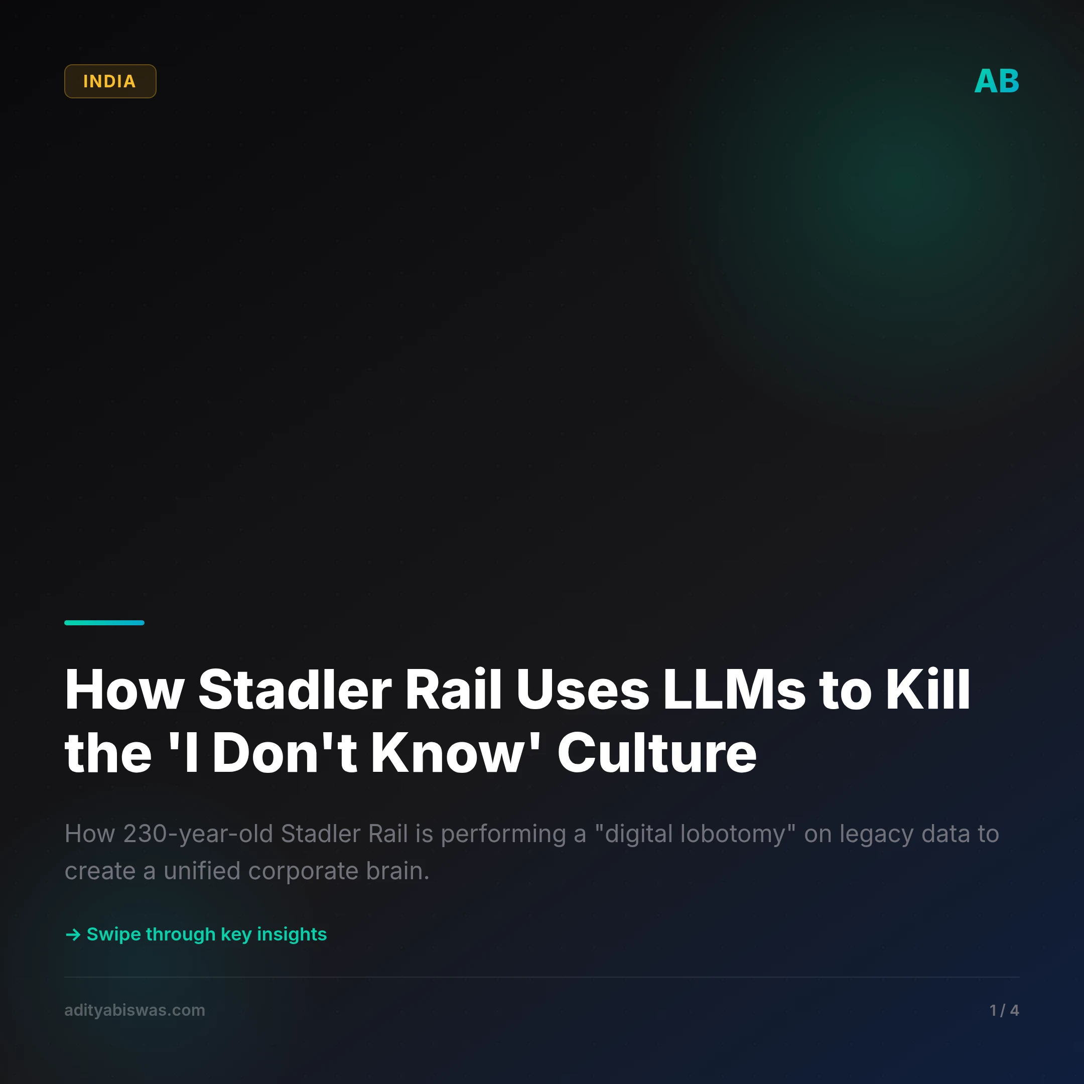 How Stadler Rail Uses LLMs to Kill the 'I Don't Know' Culture