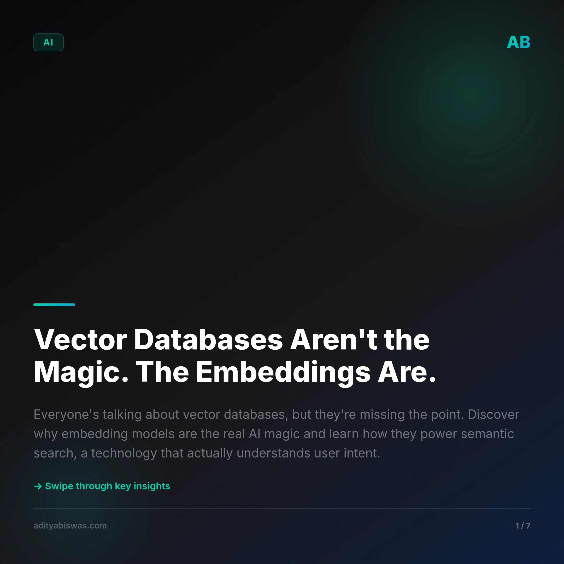 Vector Databases Aren't the Magic. The Embeddings Are.