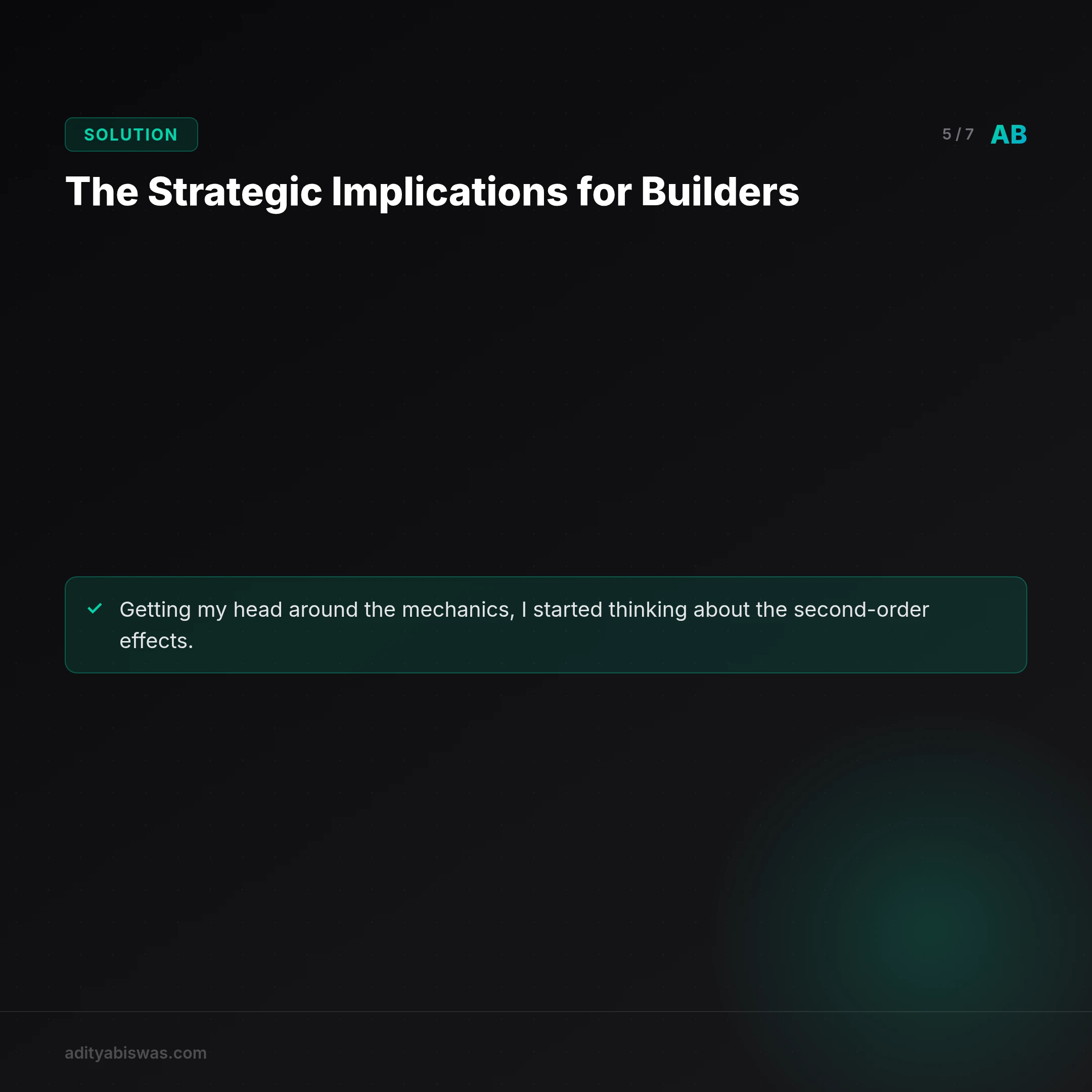 ## The Strategic Implications for Builders