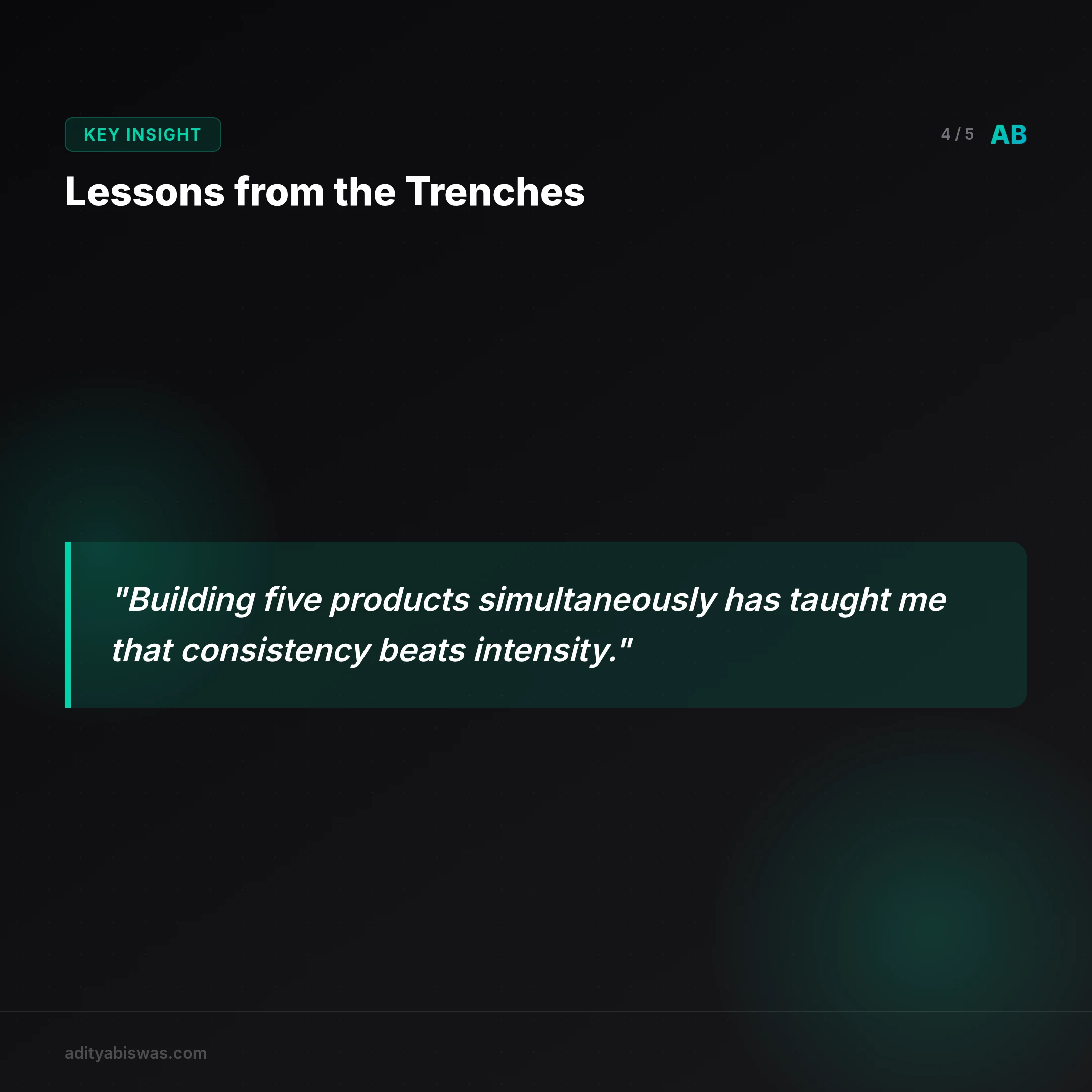 ## Lessons from the Trenches