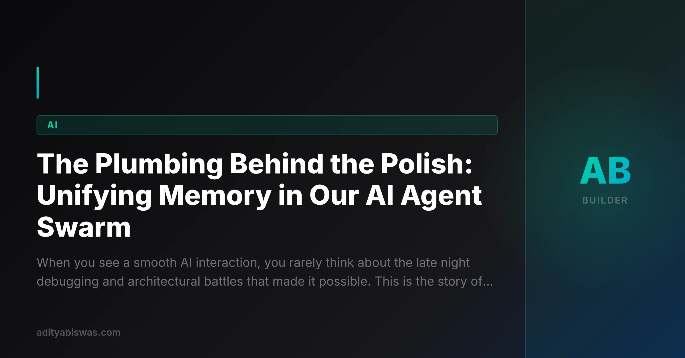 The Plumbing Behind the Polish: Unifying Memory in Our AI Agent Swarm