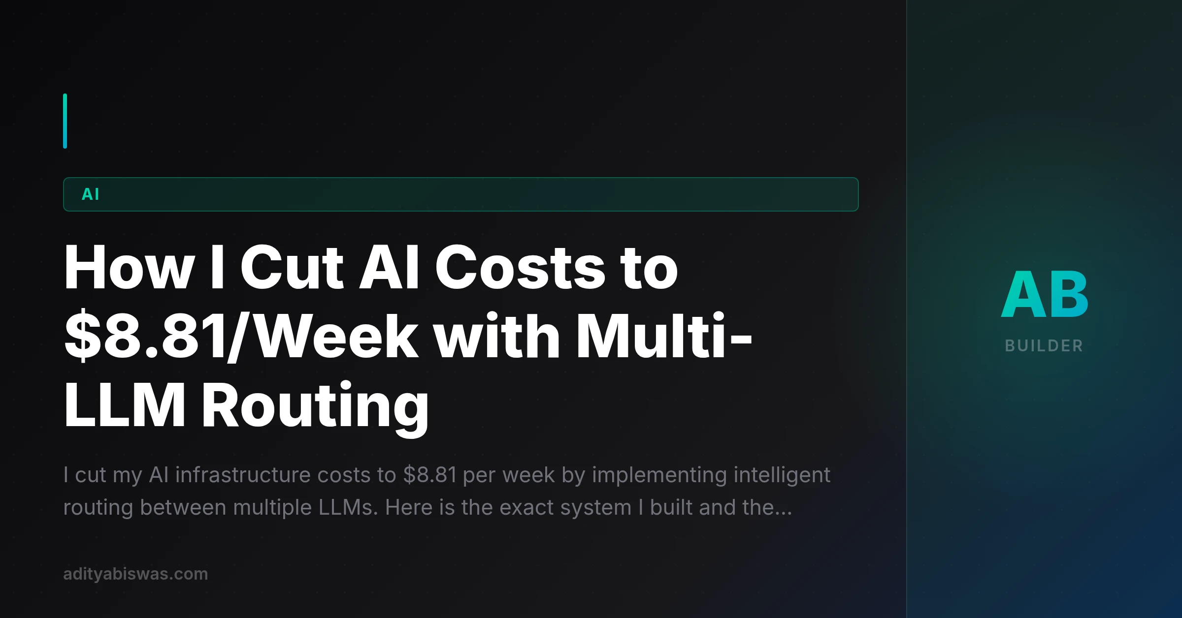 How I Cut AI Costs to $8.81/Week with Multi-LLM Routing