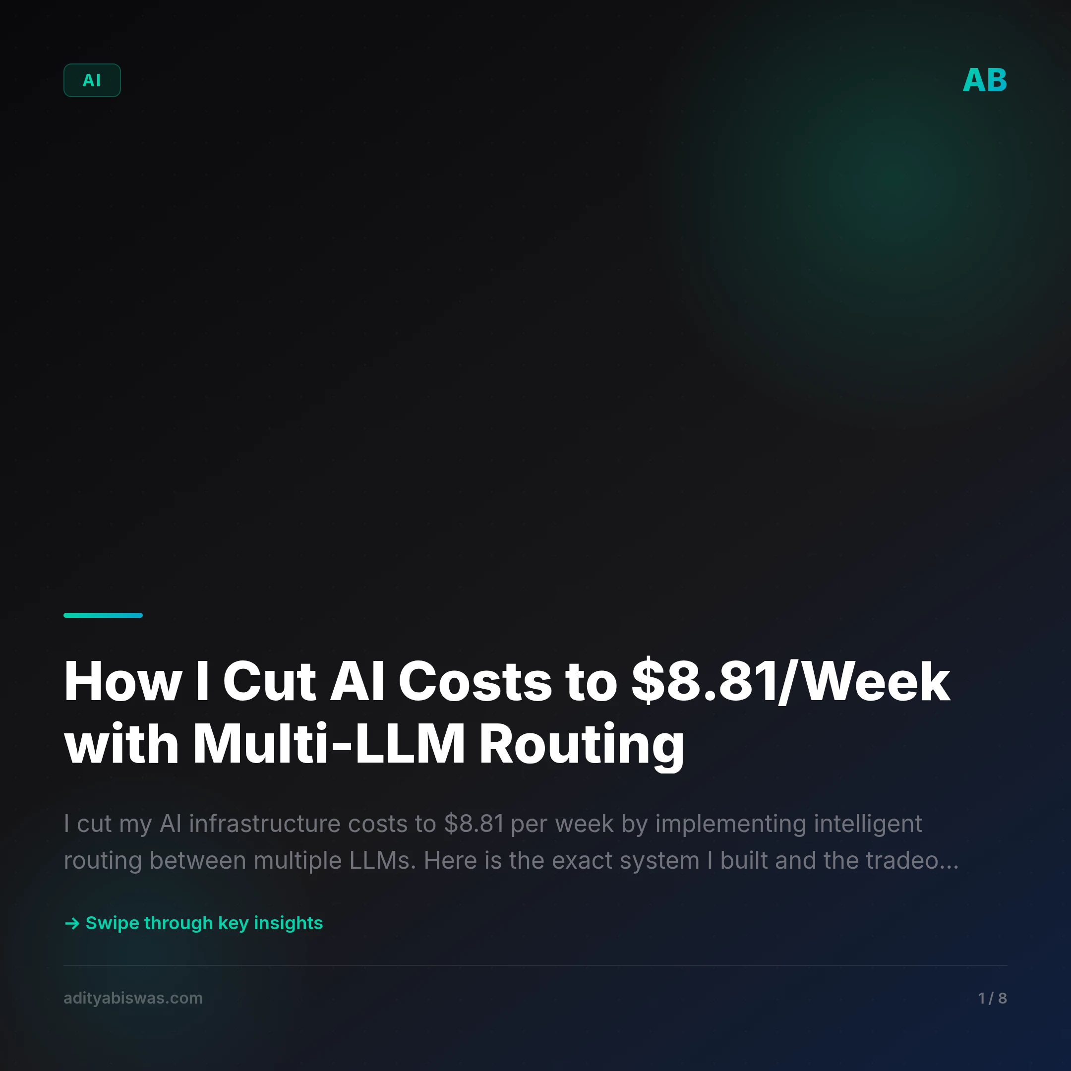 How I Cut AI Costs to $8.81/Week with Multi-LLM Routing