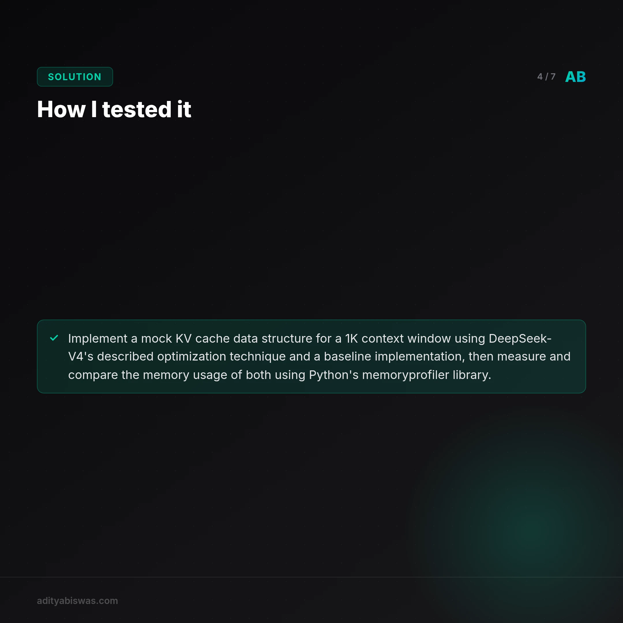 ## How I tested it