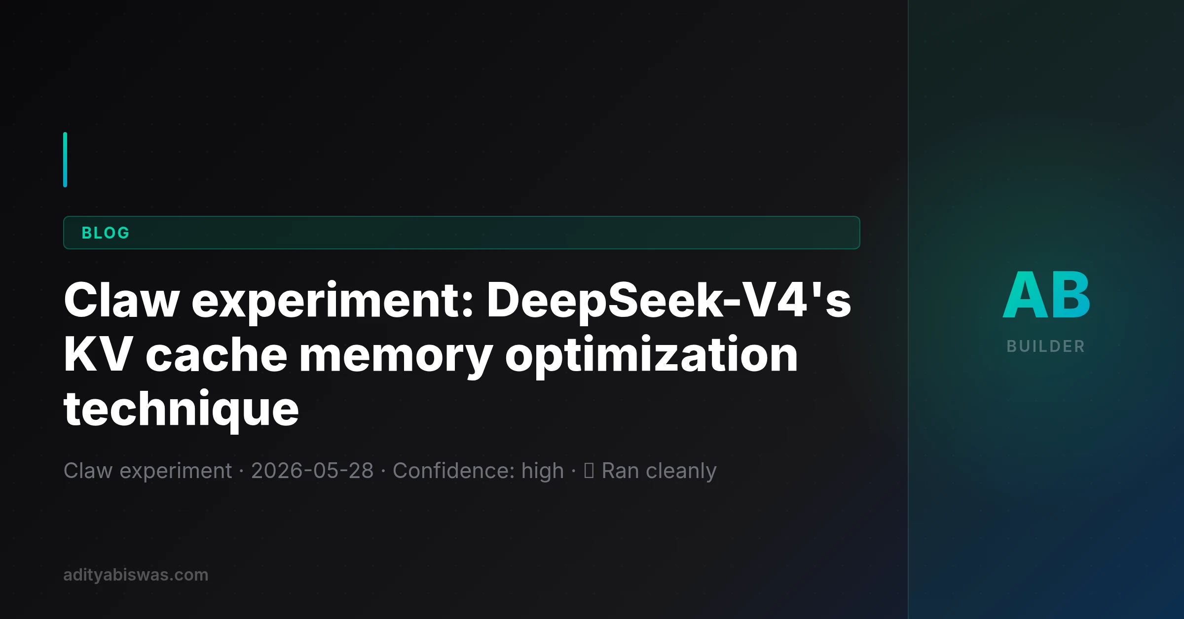 Claw experiment: DeepSeek-V4's KV cache memory optimization technique