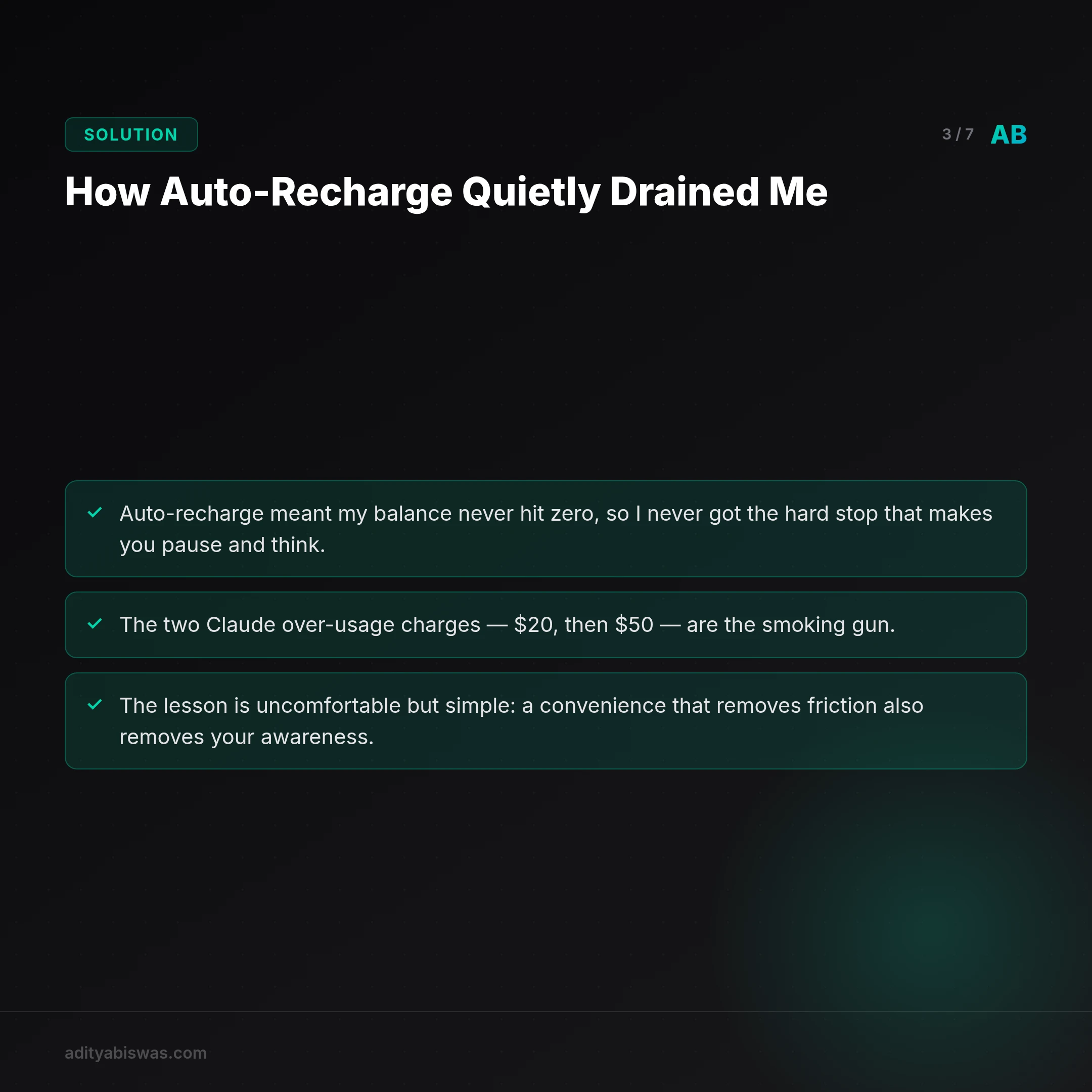 ## How Auto-Recharge Quietly Drained Me