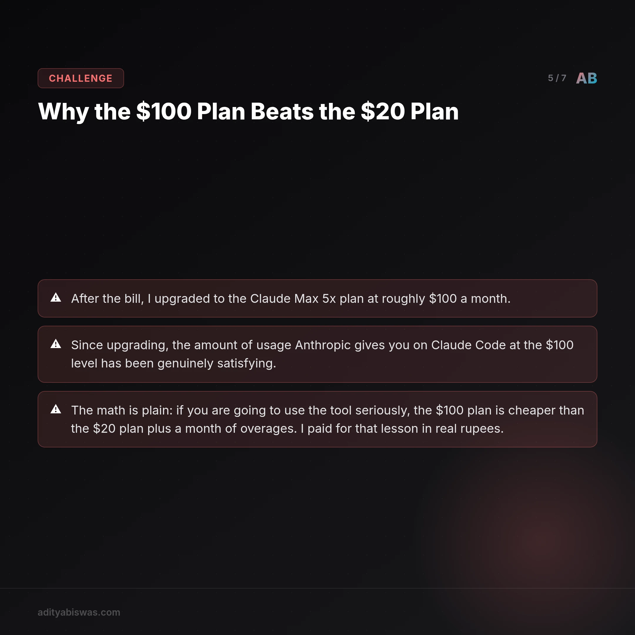 ## Why the $100 Plan Beats the $20 Plan