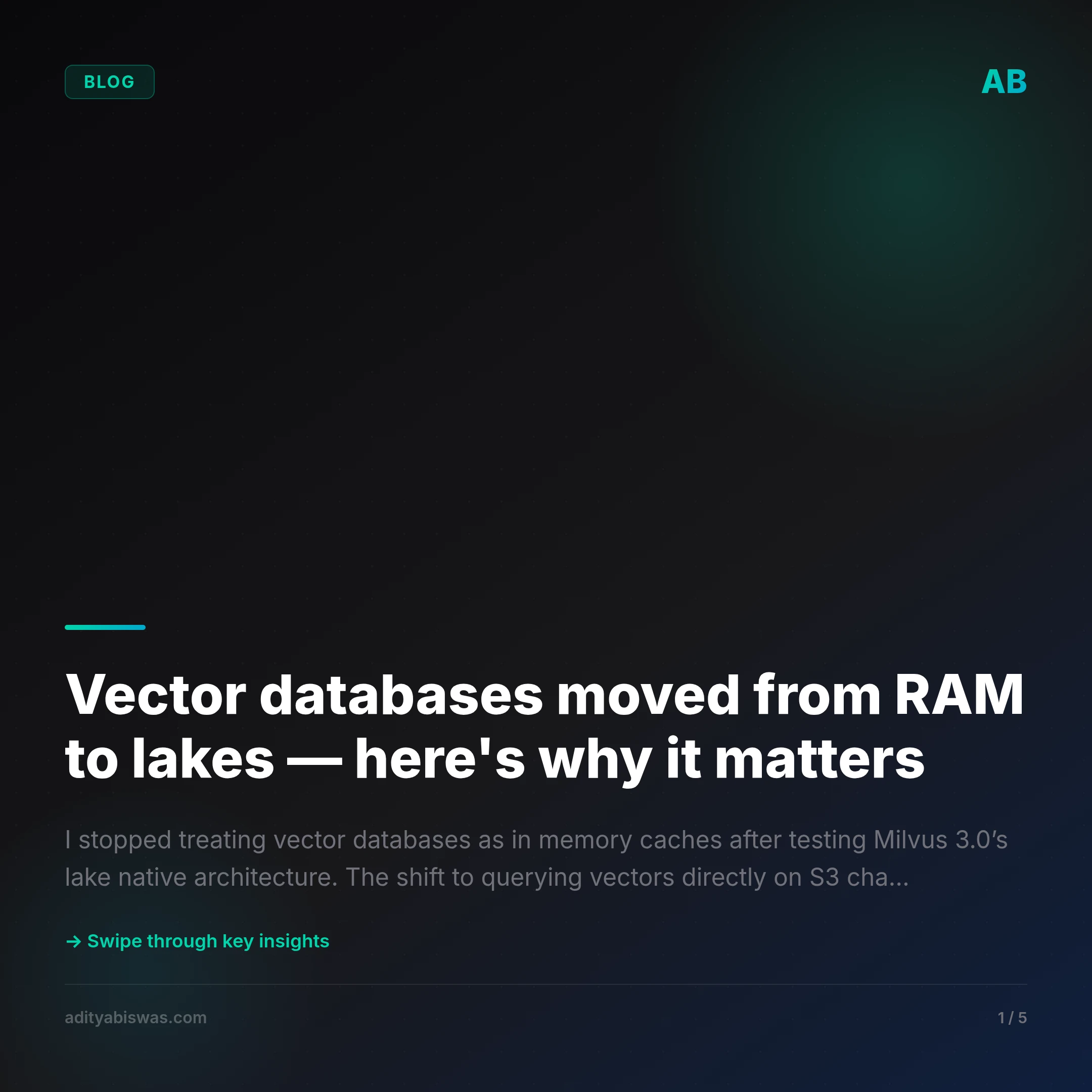 Vector databases moved from RAM to lakes — here's why it matters