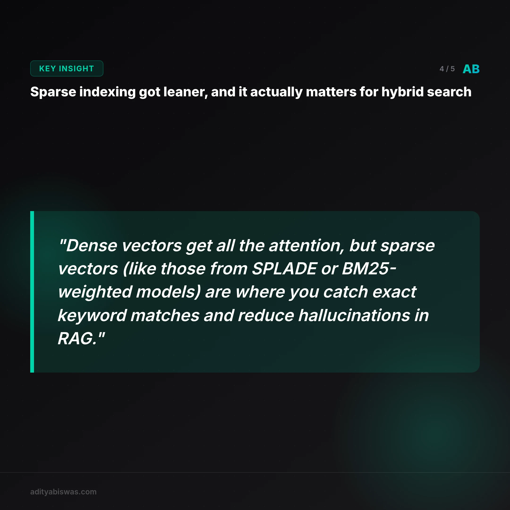 ## Sparse indexing got leaner, and it actually matters for hybrid search