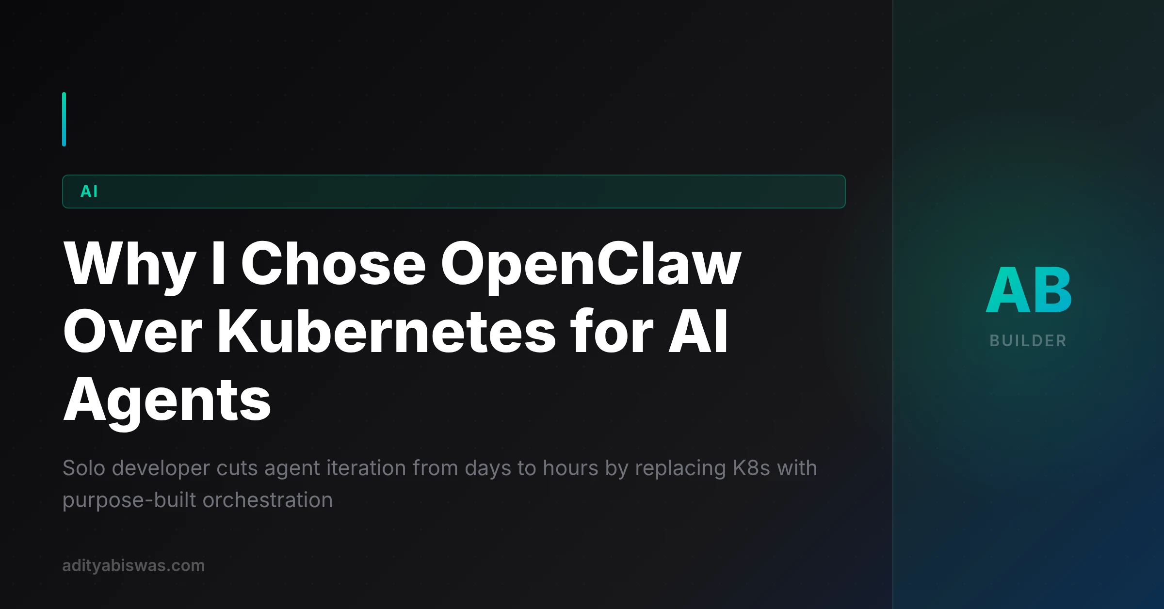 Why I Chose OpenClaw Over Kubernetes for My AI Agent Stack