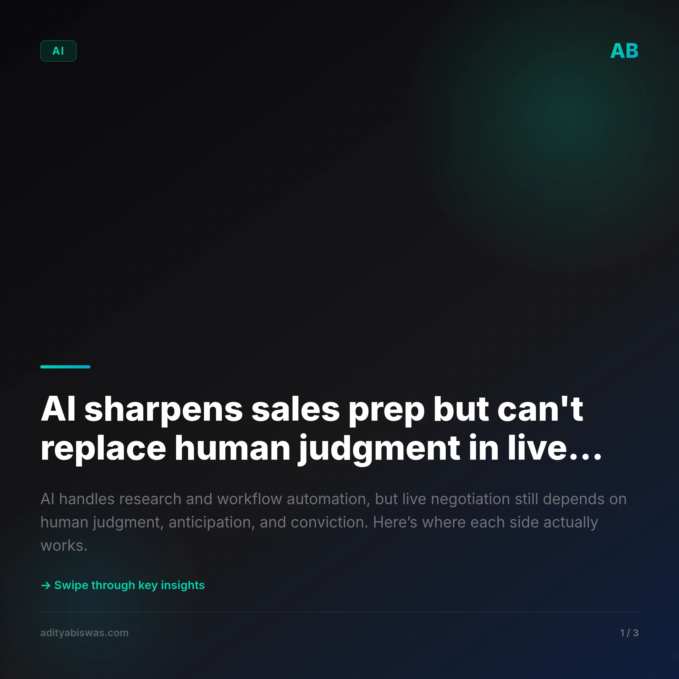 AI sharpens sales prep but can't replace human judgment in live…