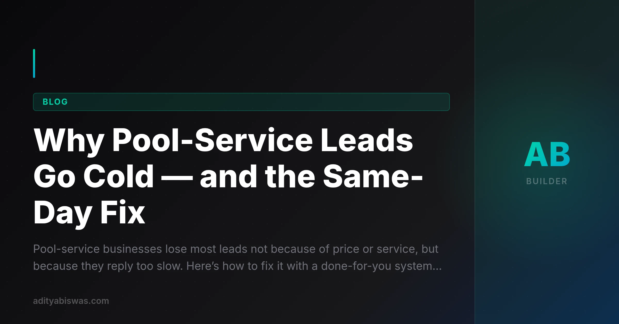 Why Pool-Service Leads Go Cold — and the Same-Day Fix