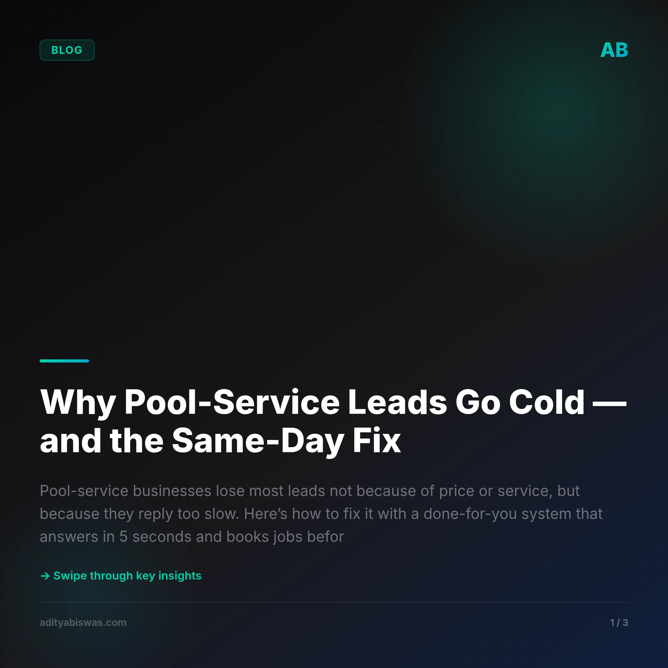 Why Pool-Service Leads Go Cold, and the Same-Day Fix