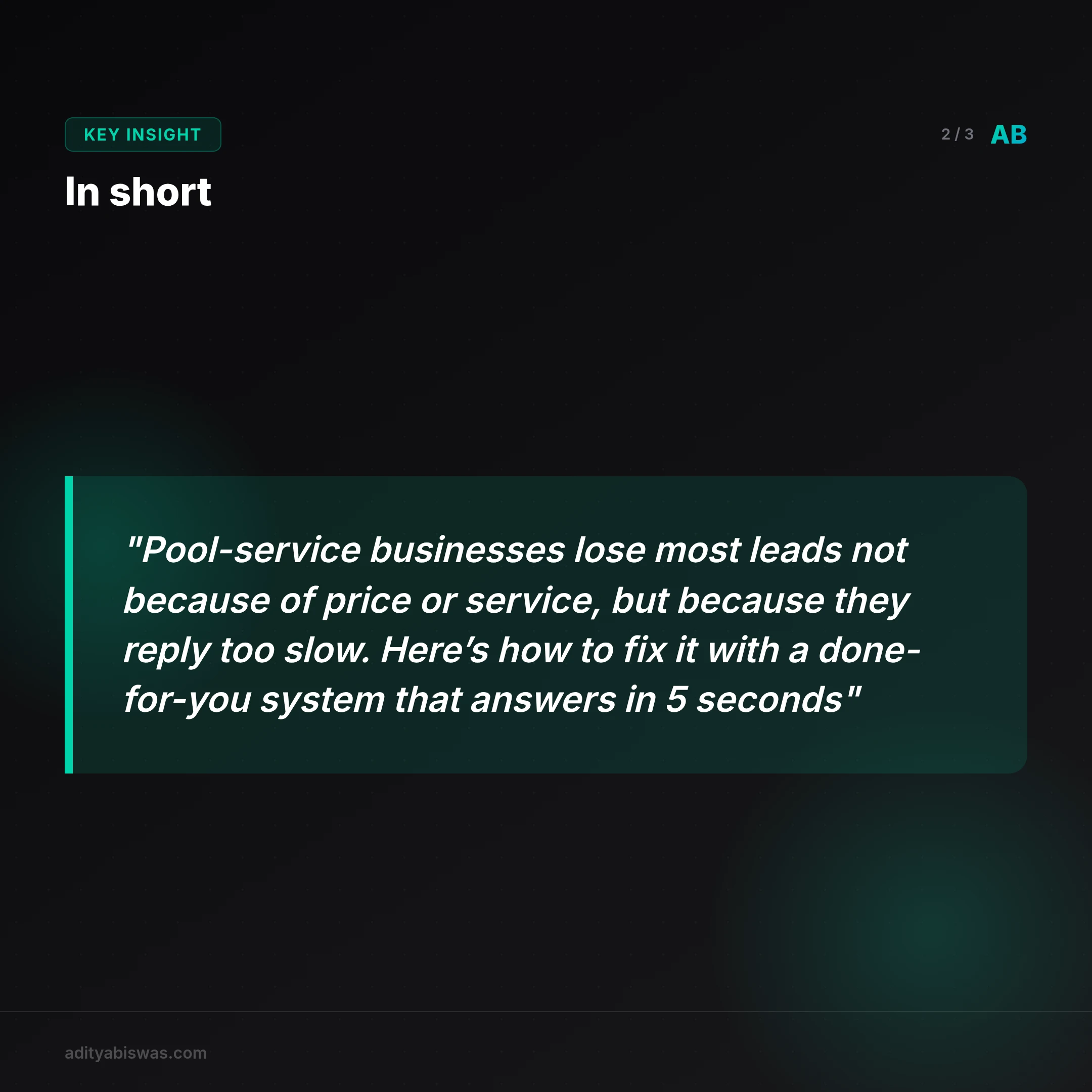 What makes pool-service leads go cold so fast?