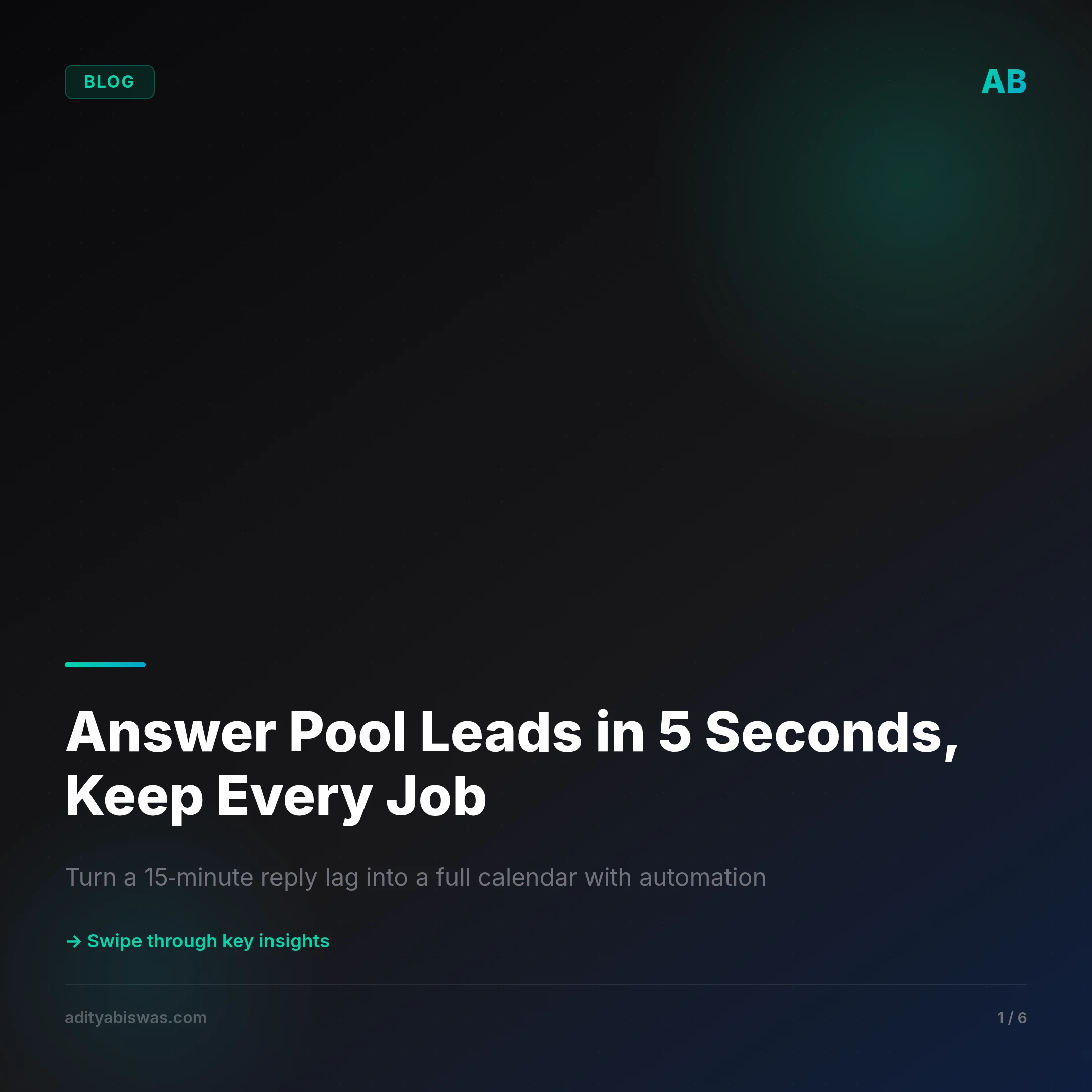 Why Pool-Service Leads Go Cold, and the Same-Day Fix