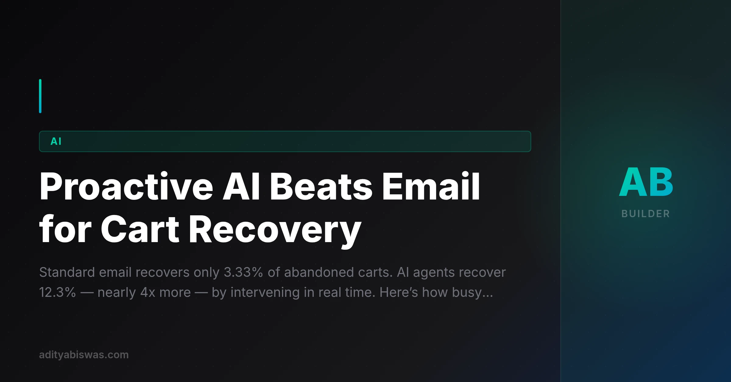 Abandoned Cart Recovery: Email vs AI Agent, What Recovers