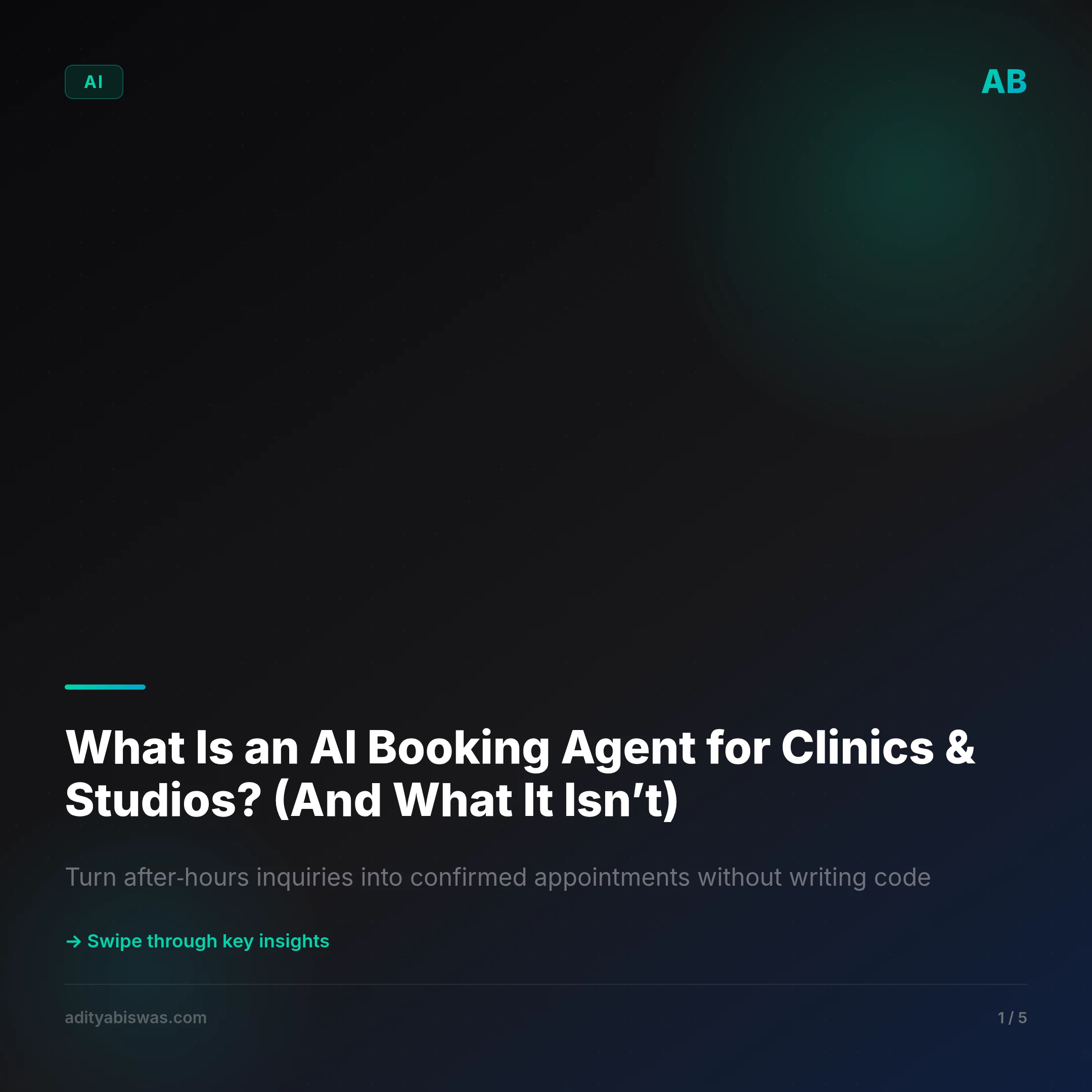 What Is an AI Booking Agent for Clinics & Studios? (And What It Isn’t)