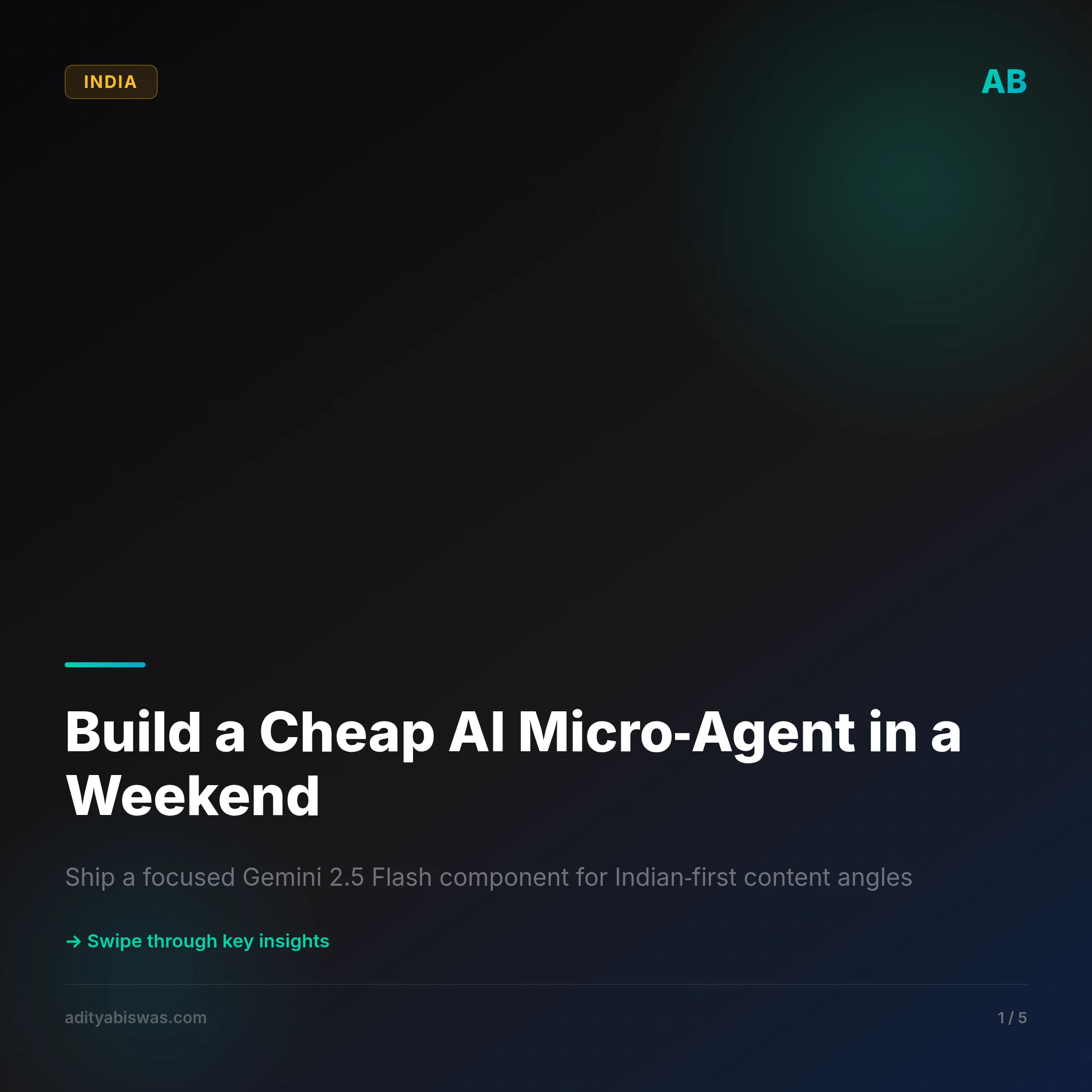 AI Micro-Agents: Weekend Build with Gemini 2.5 Flash