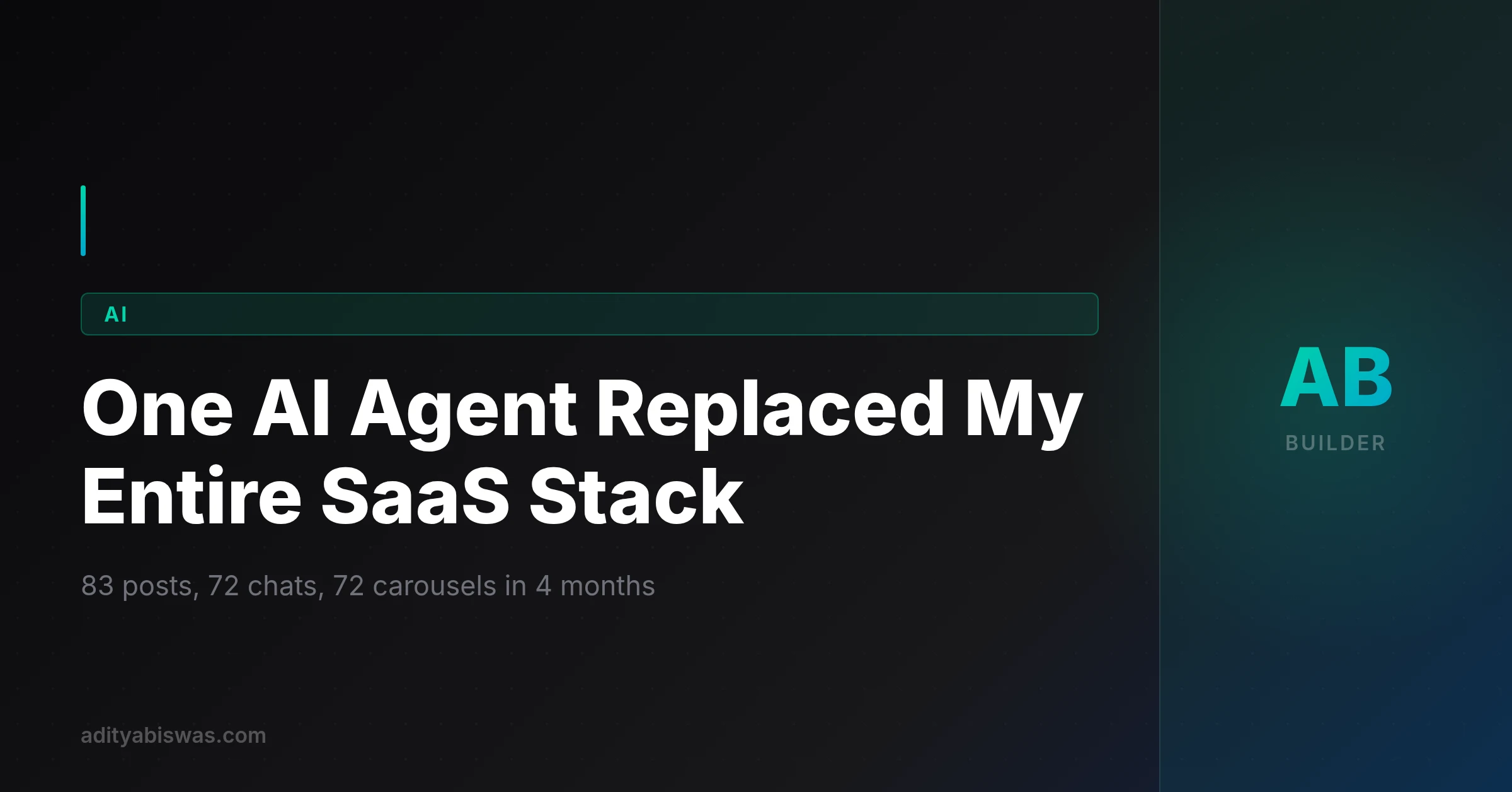 One AI Agent Replaced My Entire SaaS Stack in 4 Months