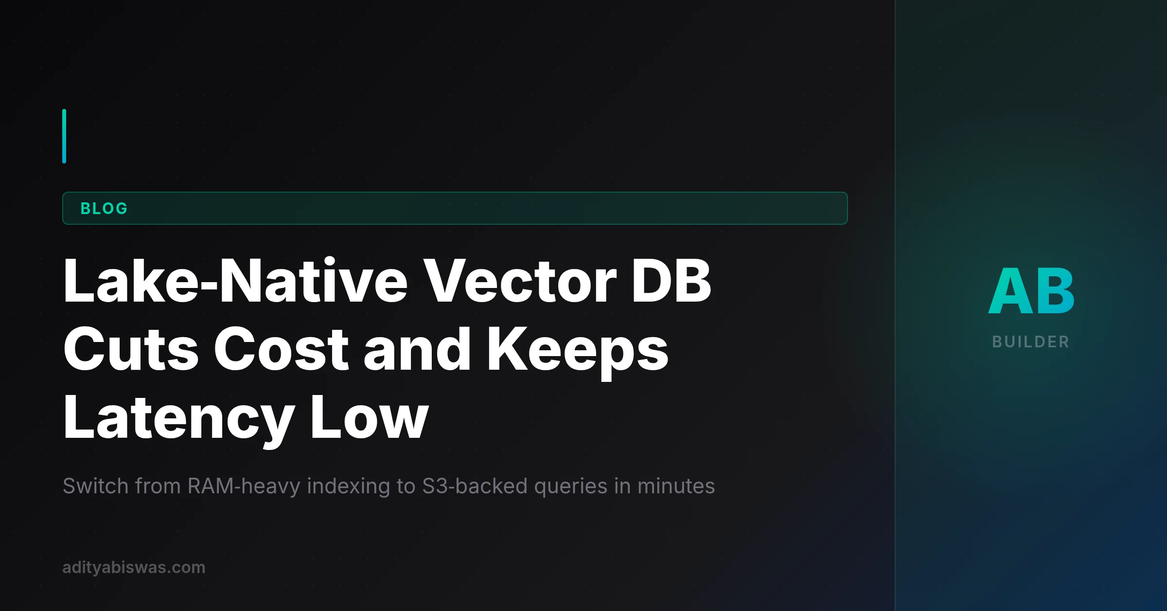 Vector databases moved from RAM to lakes — here's why it matters