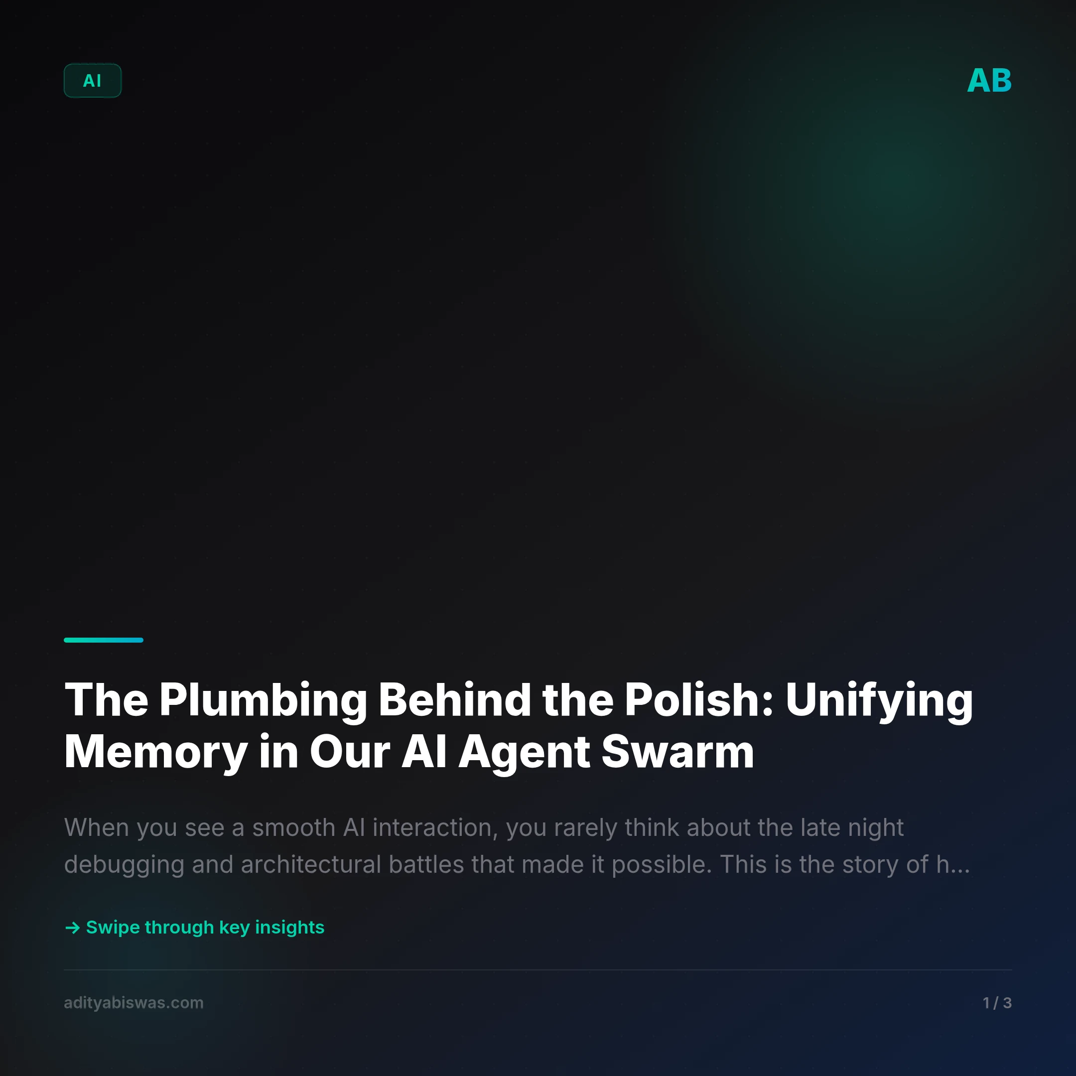 The Plumbing Behind the Polish: Unifying Memory in Our AI Agent Swarm