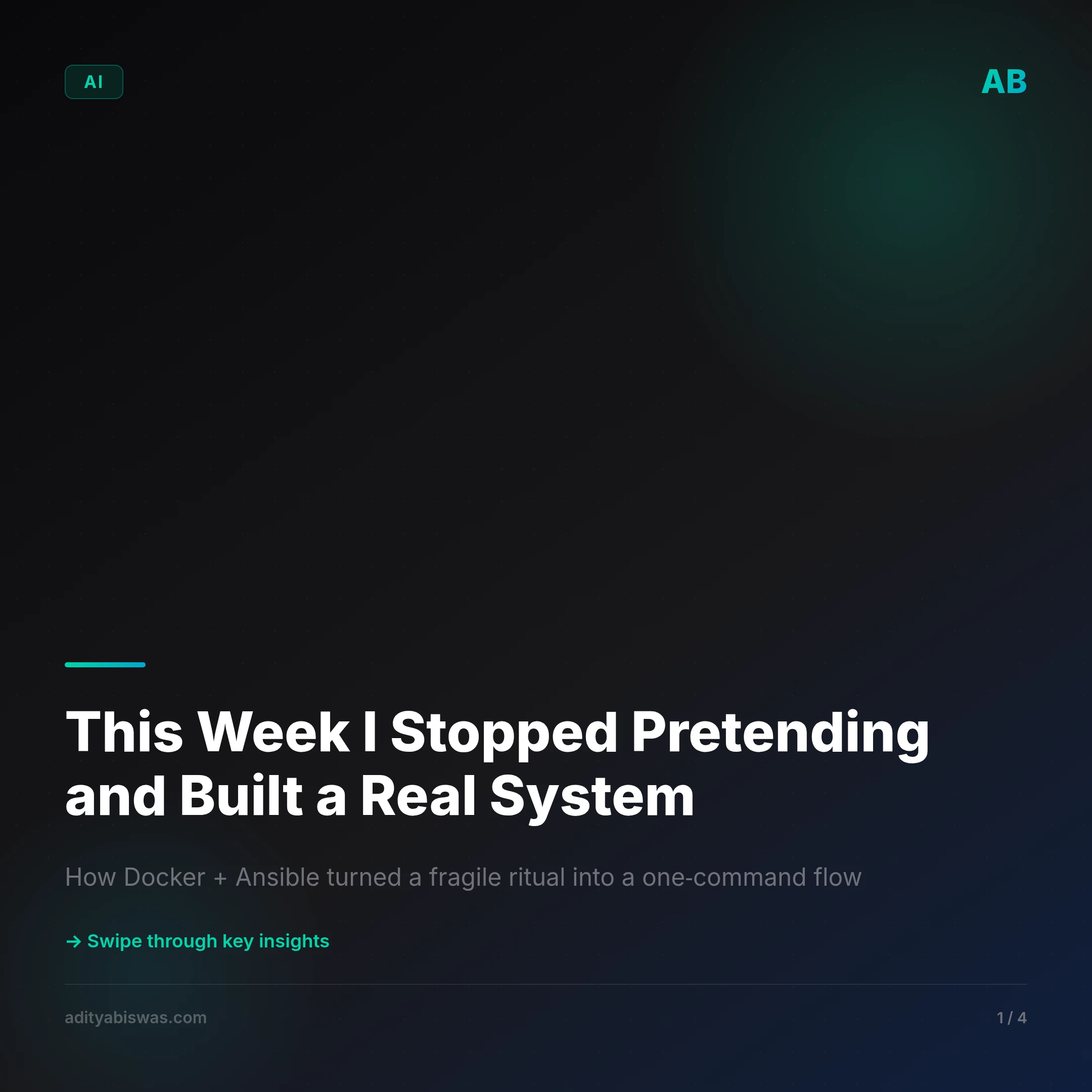 This Week I Stopped Pretending and Built a Real System