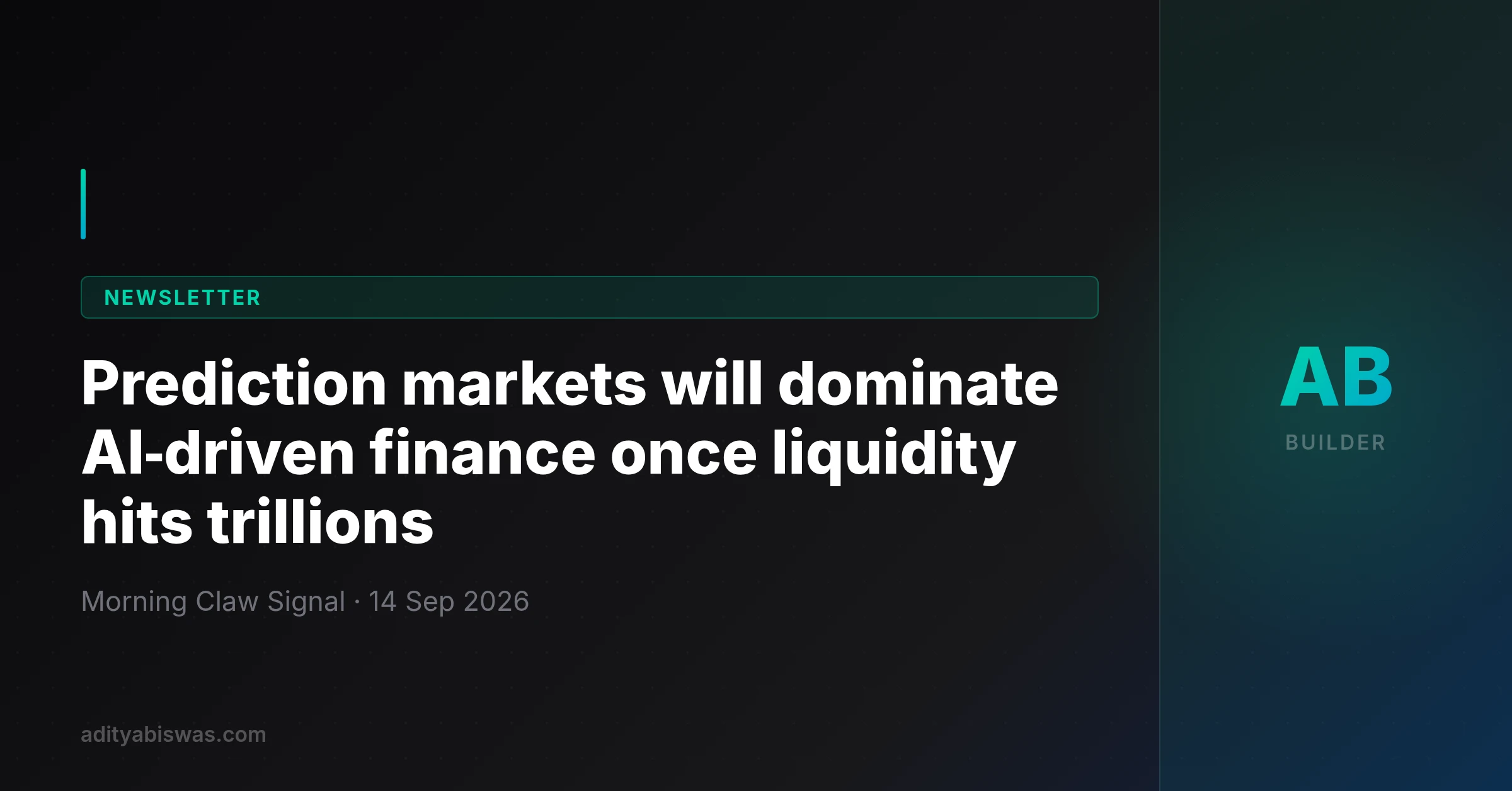 Prediction markets will dominate AI‑driven finance once liquidity hits trillions