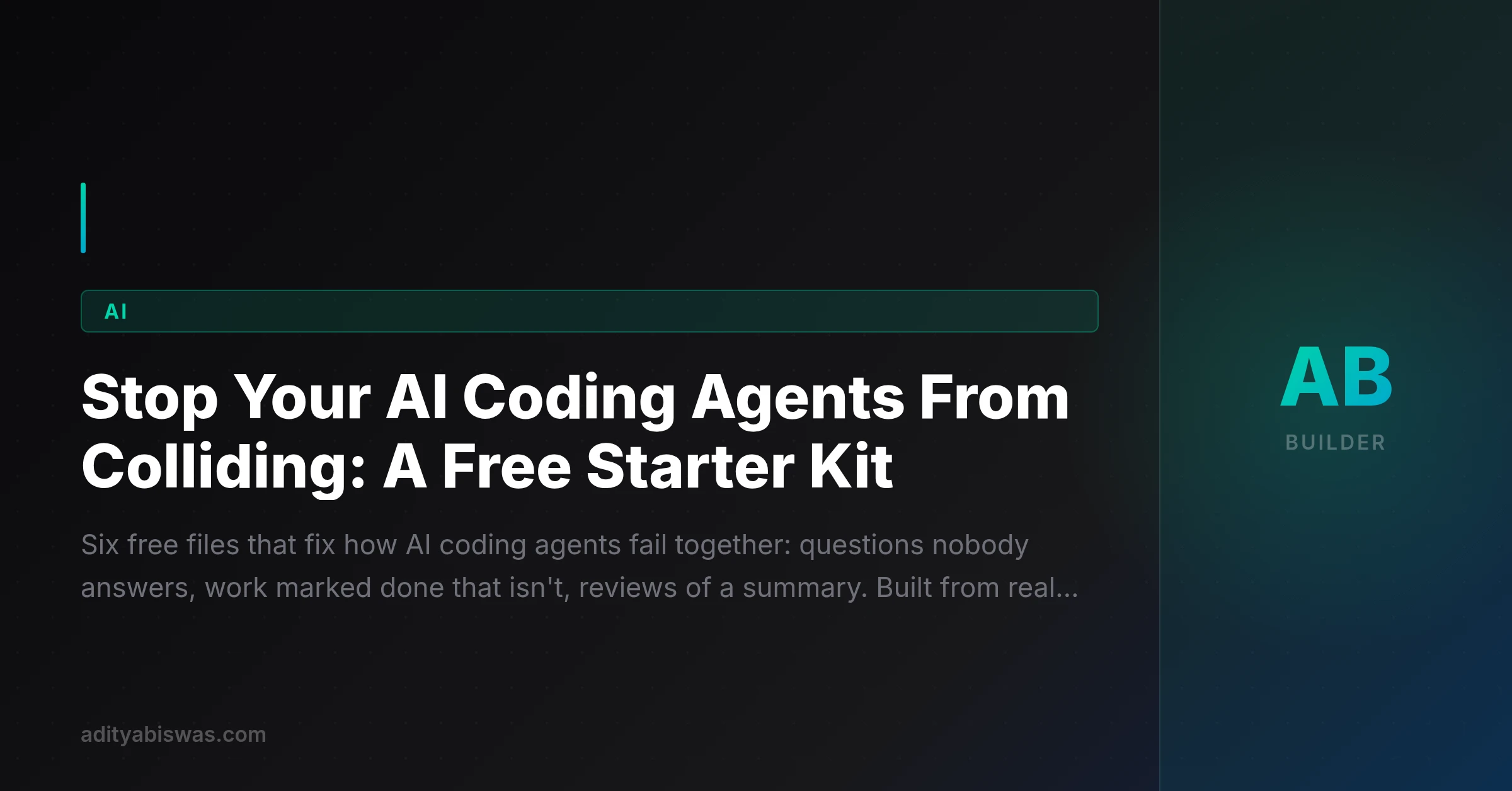Stop Your AI Coding Agents From Colliding: A Free Starter Kit