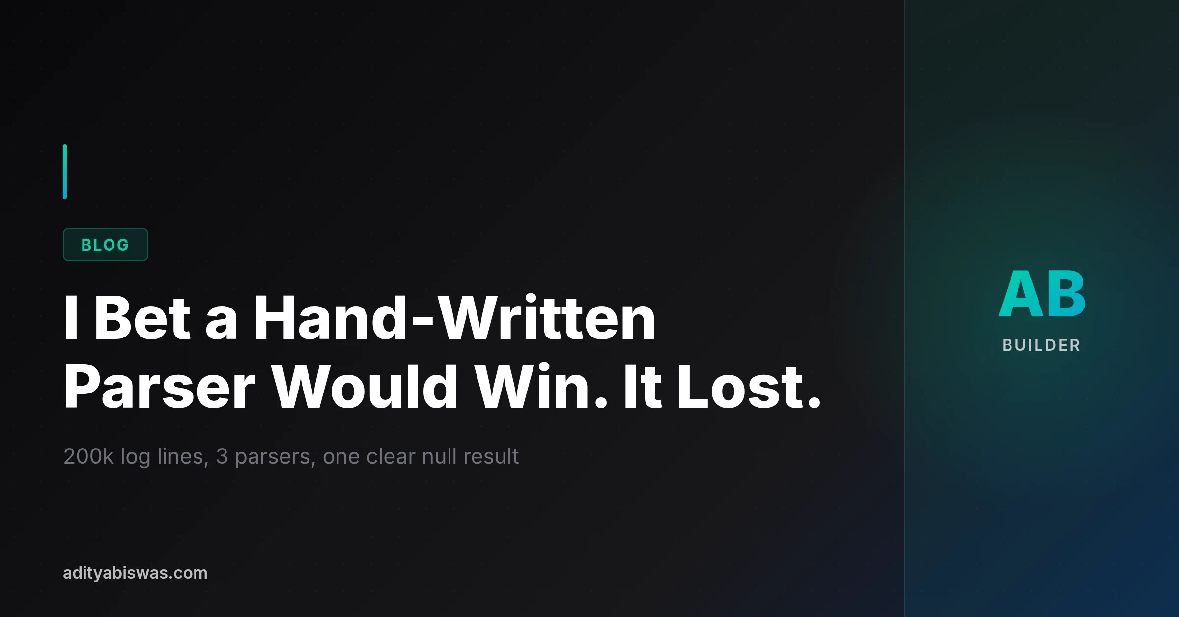 Null result: A hand-written character-scanning parser will parse a…
