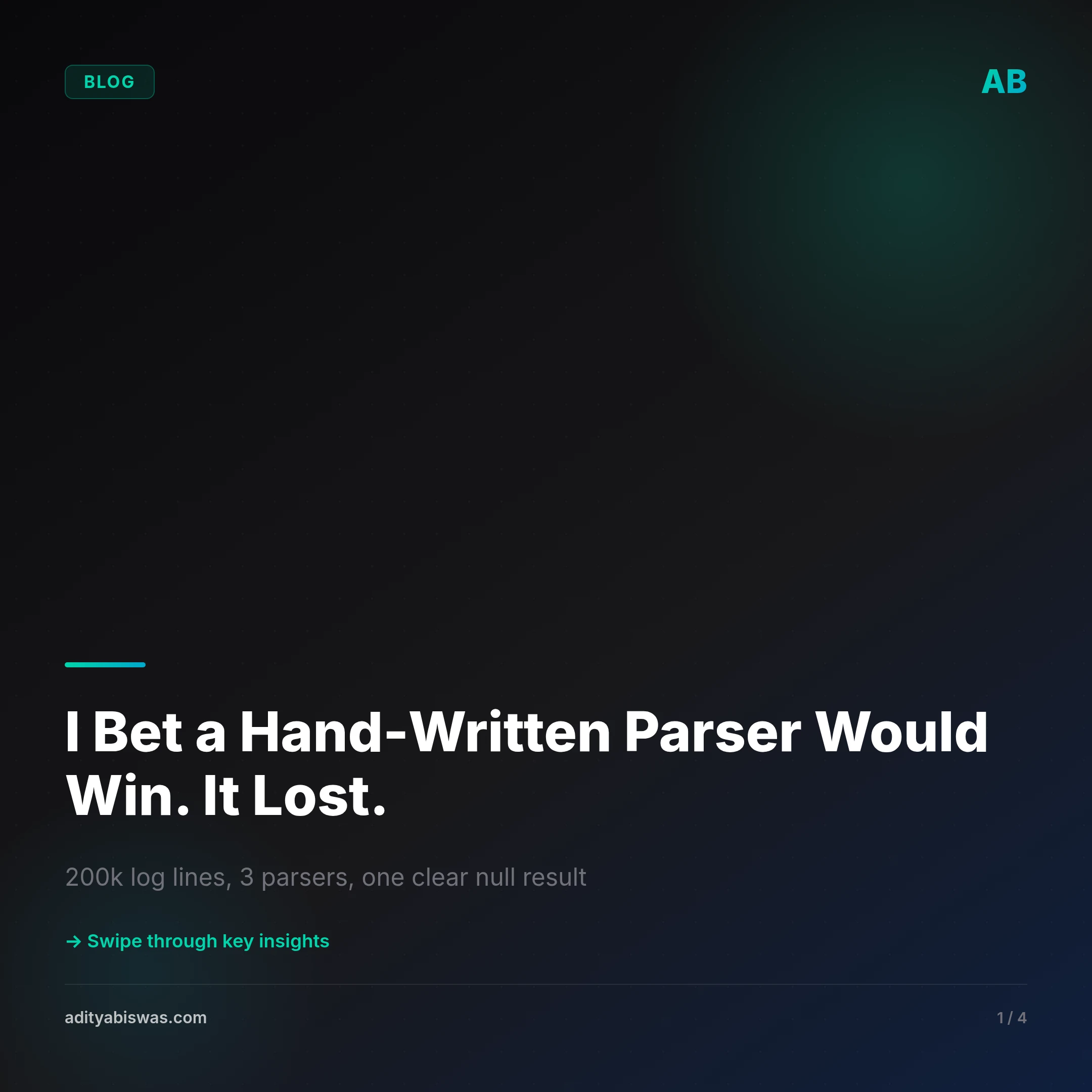 Null result: A hand-written character-scanning parser will parse a…