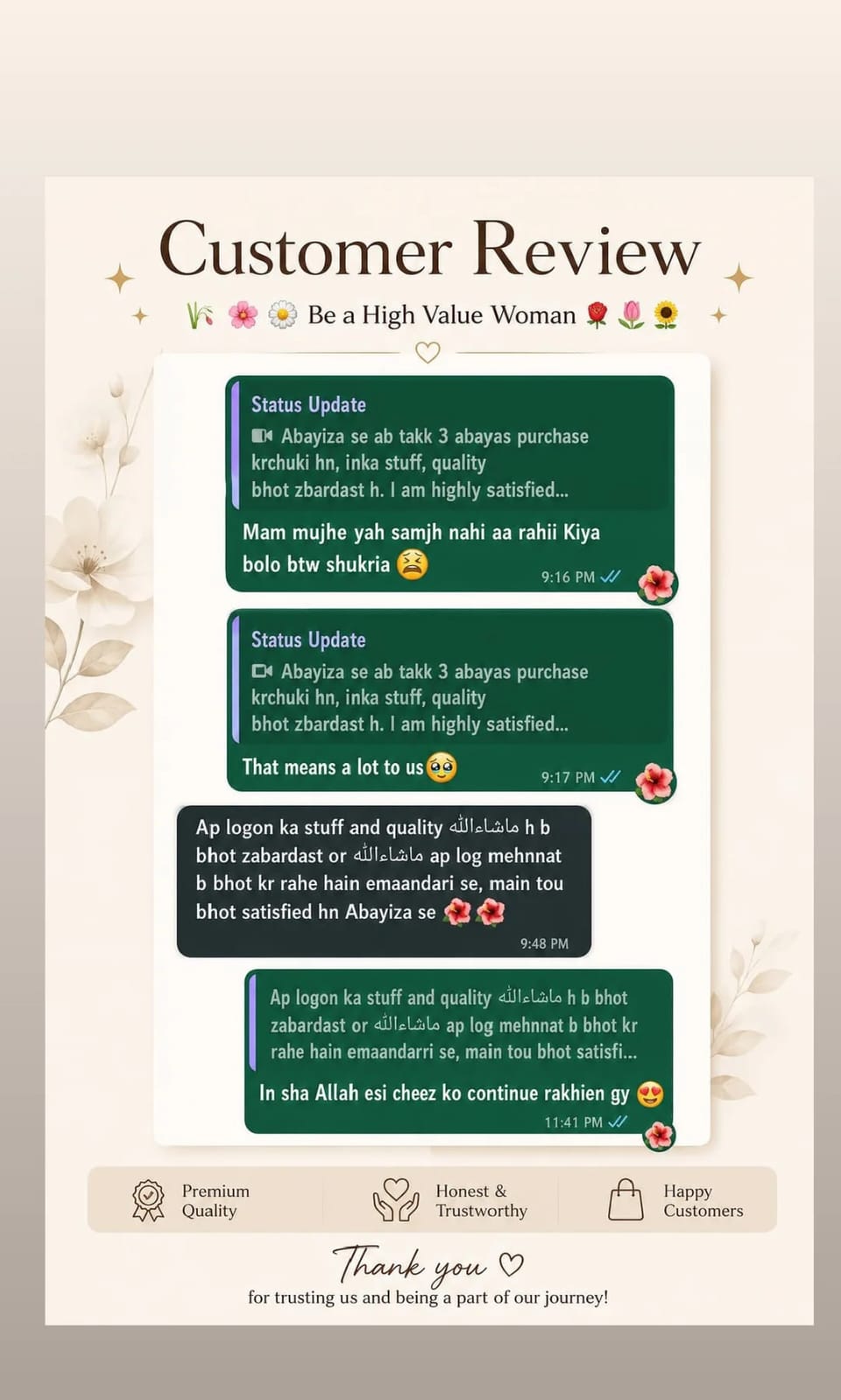 Abayiza customer review 3