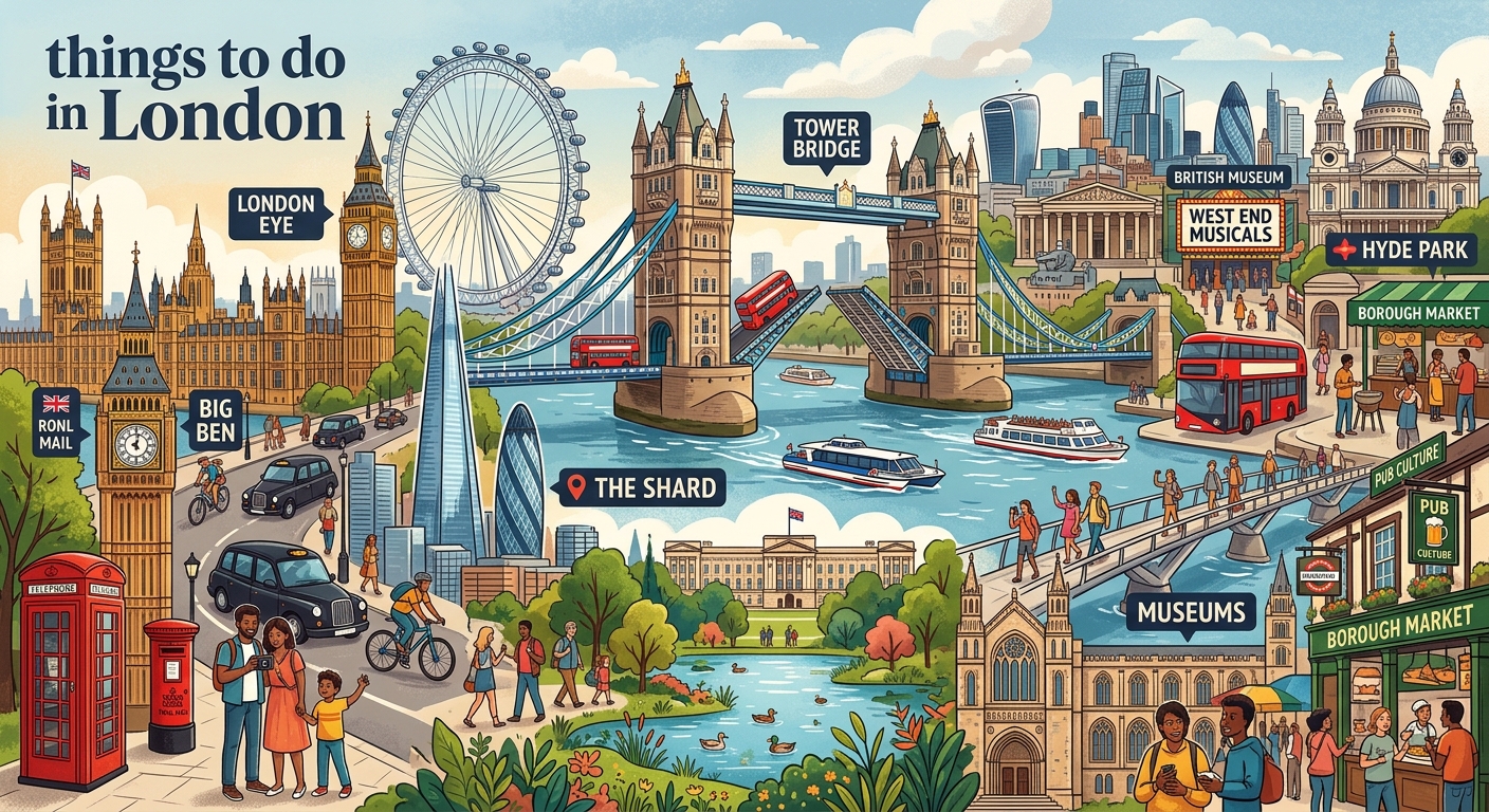 Illustration for article: 25 Best Things to Do in London: 2026 Travel Guide