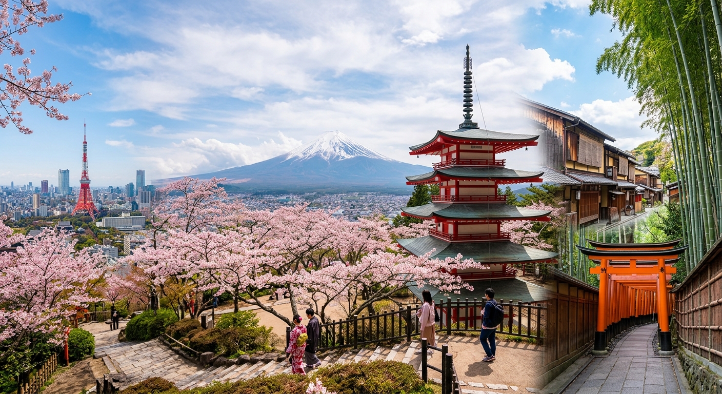 Illustration for article: Top 12 Amazing Places to Visit in Japan