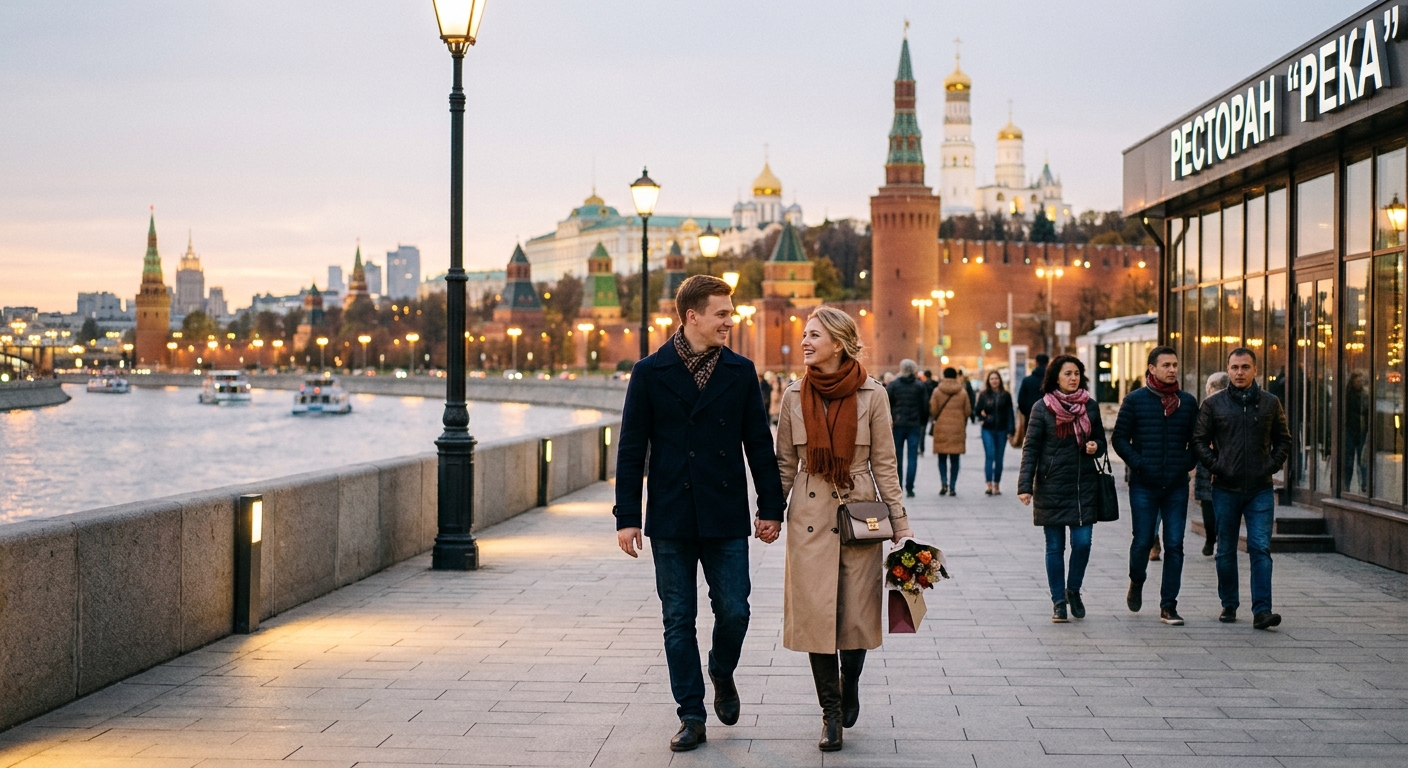 Иллюстрация к статье: Куда сходить с девушкой в Москве: романтические места и идеи