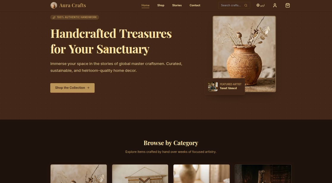 AuraCrafts -// E-Commerce Platform