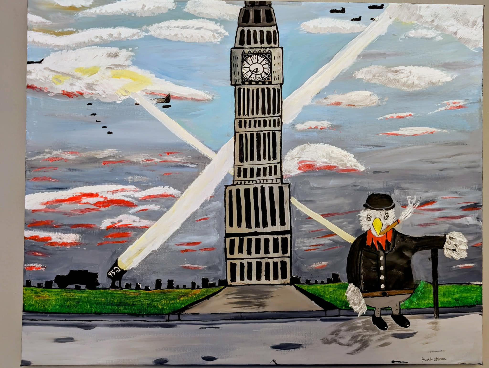 Sir Cluckston Churchill by Canadian artist Mark Thompson